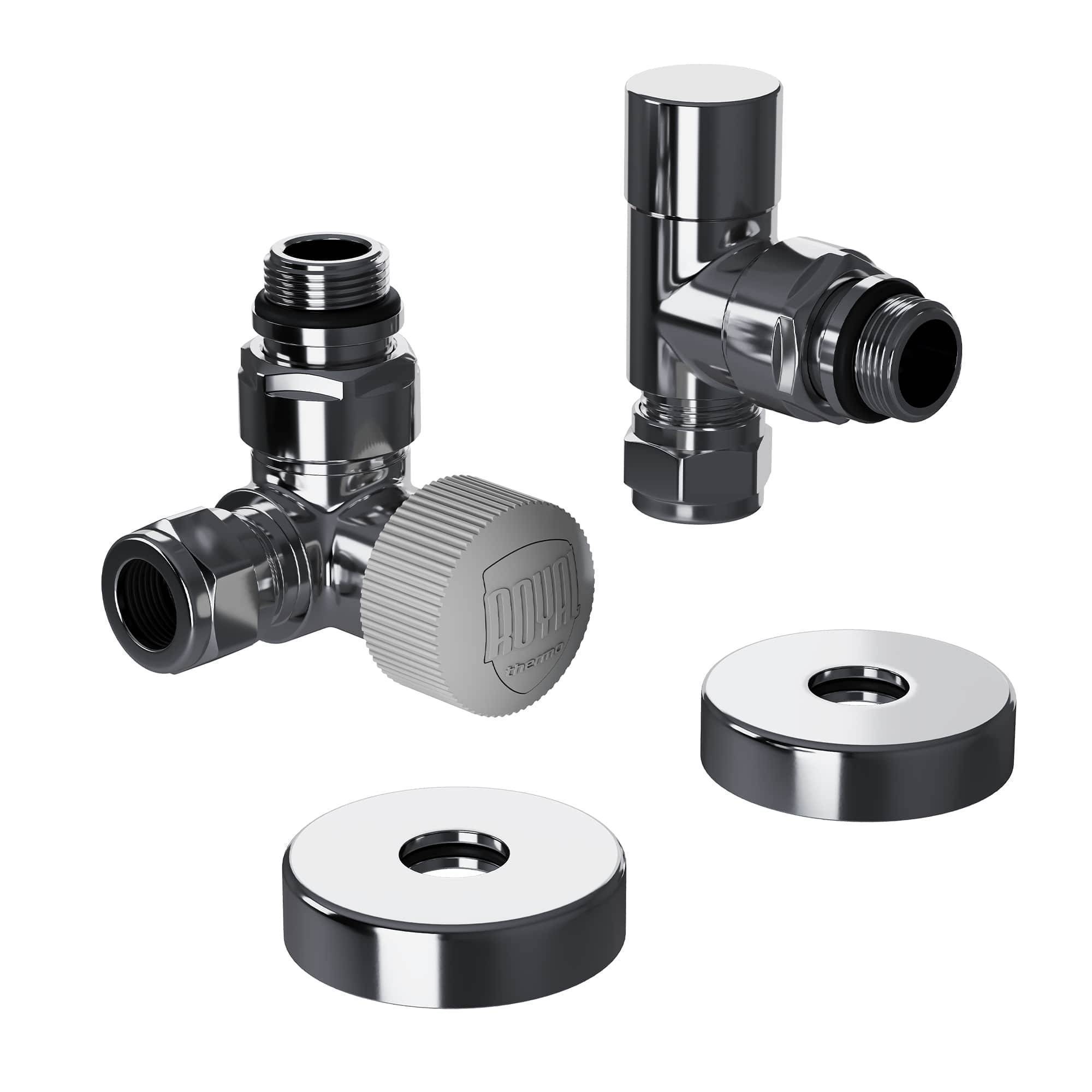 Набор термостатический трехосевой Royal Thermo Design Pro 15 мм M30x1,5 Хром НС-1646646