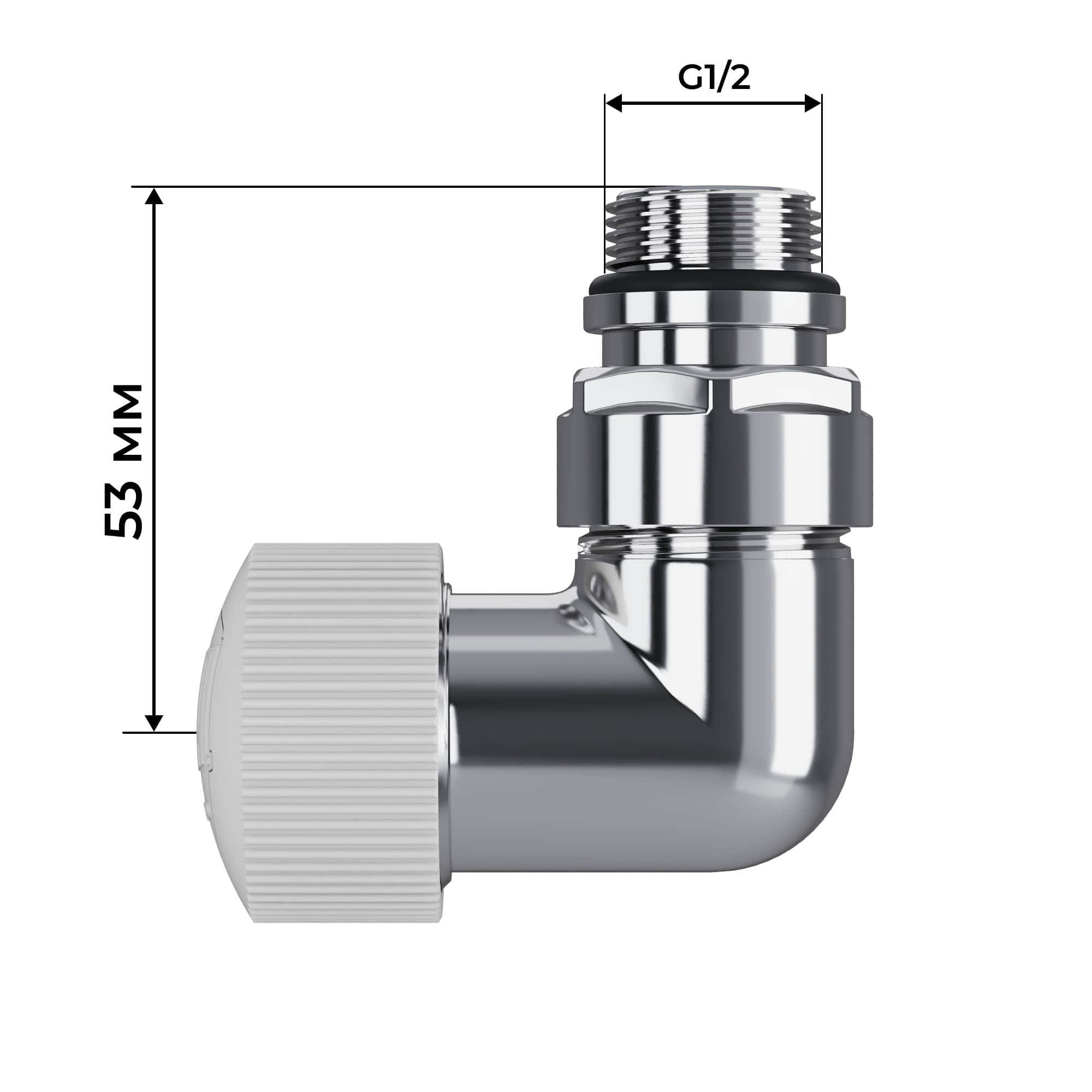 Набор термостатический трехосевой Royal Thermo Design Pro 15 мм M30x1,5 Хром НС-1646646