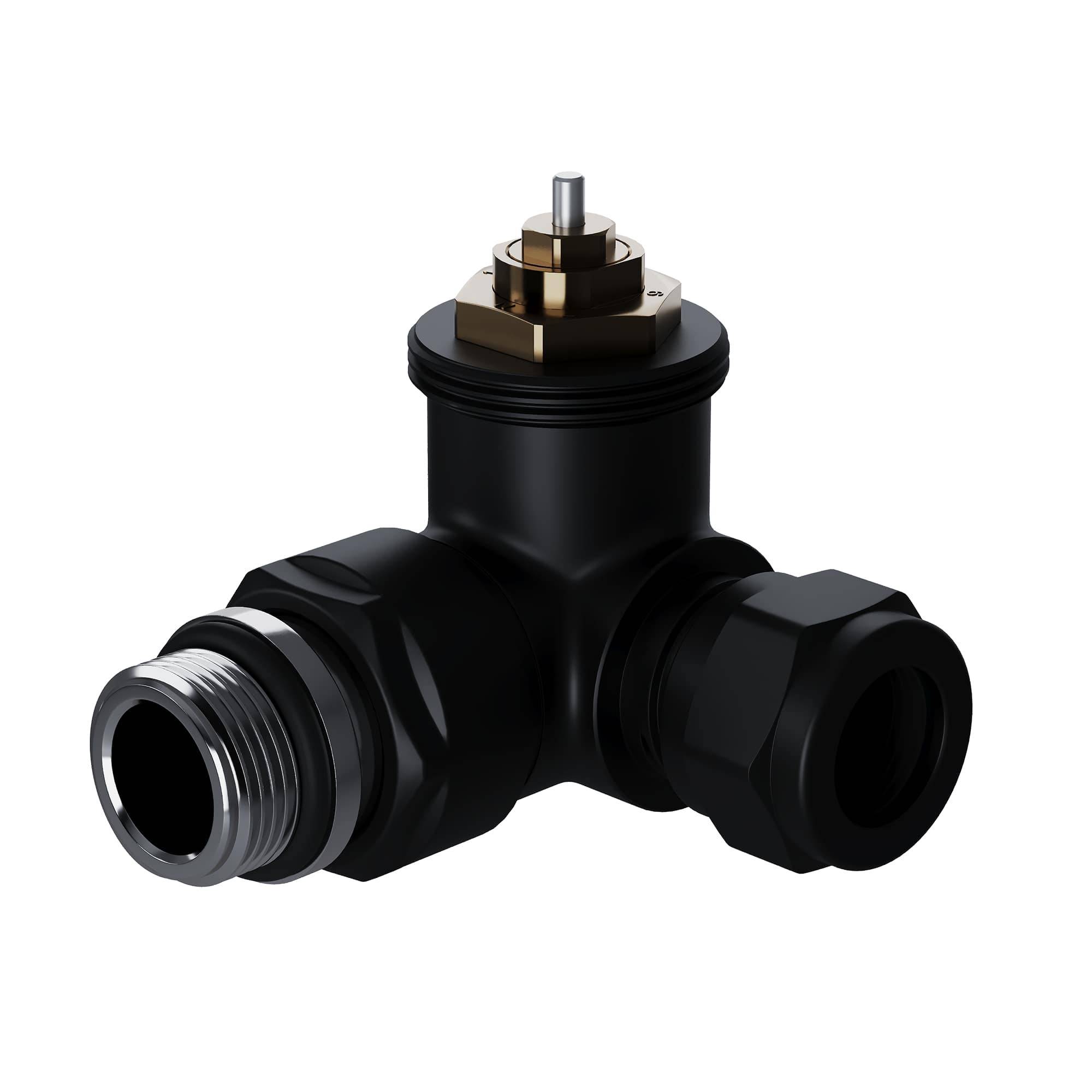 Набор термостатический трехосевой Royal Thermo Design Pro 15 мм M30x1,5 Черный НС-1646647