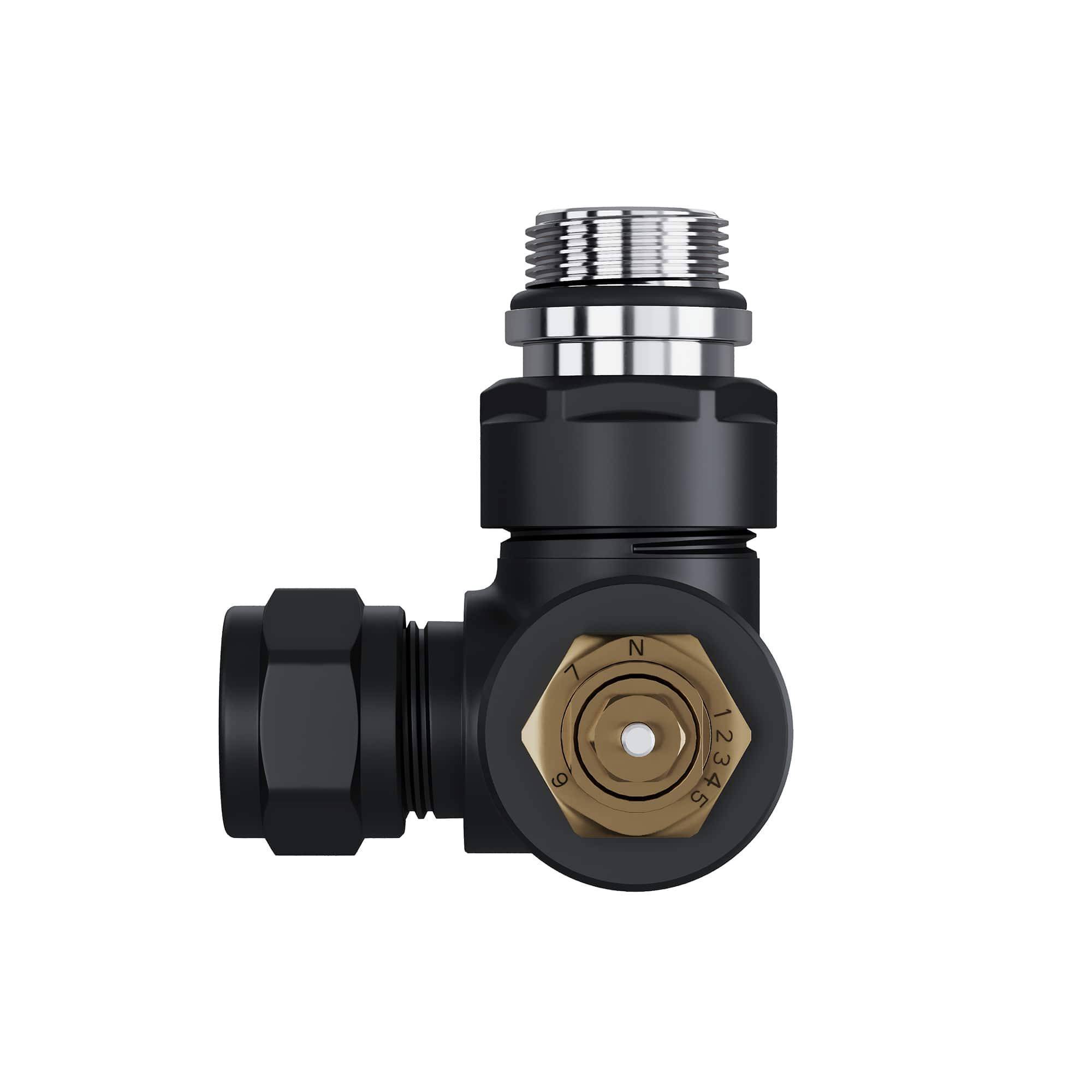 Набор термостатический трехосевой Royal Thermo Design Pro 15 мм M30x1,5 Черный НС-1646647