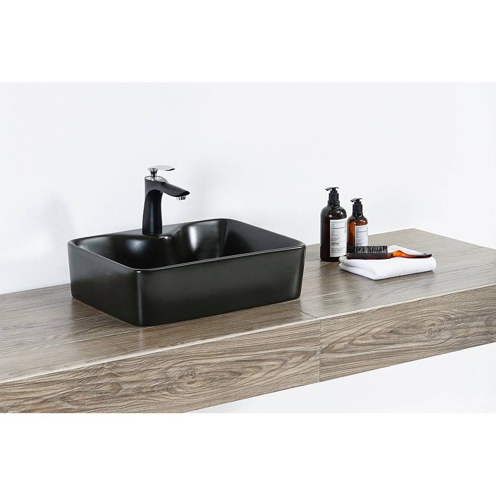 Раковина накладная Orange B01 черный матовый B01-475mb