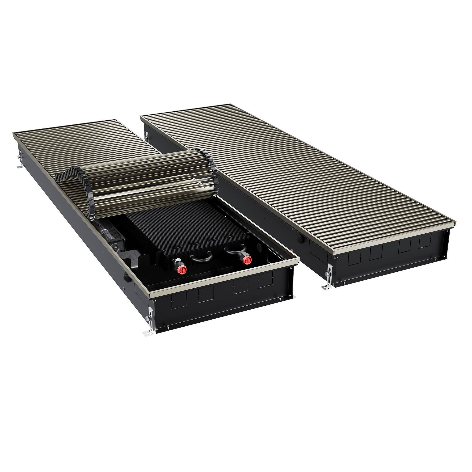 Конвектор внутрипольный Royal Thermo ATRIUM TURBO 110x400x1000 мм инверторный Светлая бронза НС-1666348