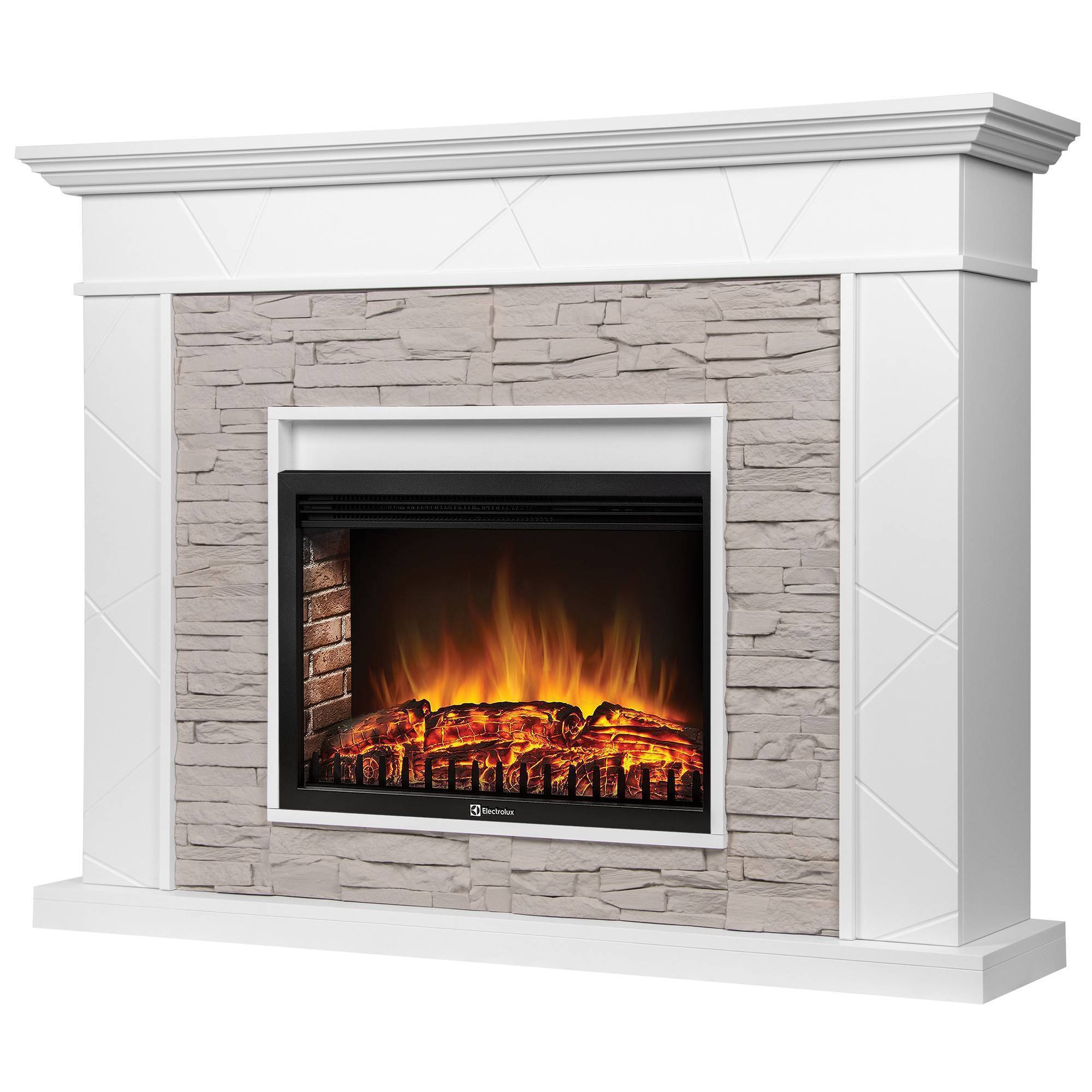 Портал для электрокамина Firelight Miami 25 белый серый НС-1672689