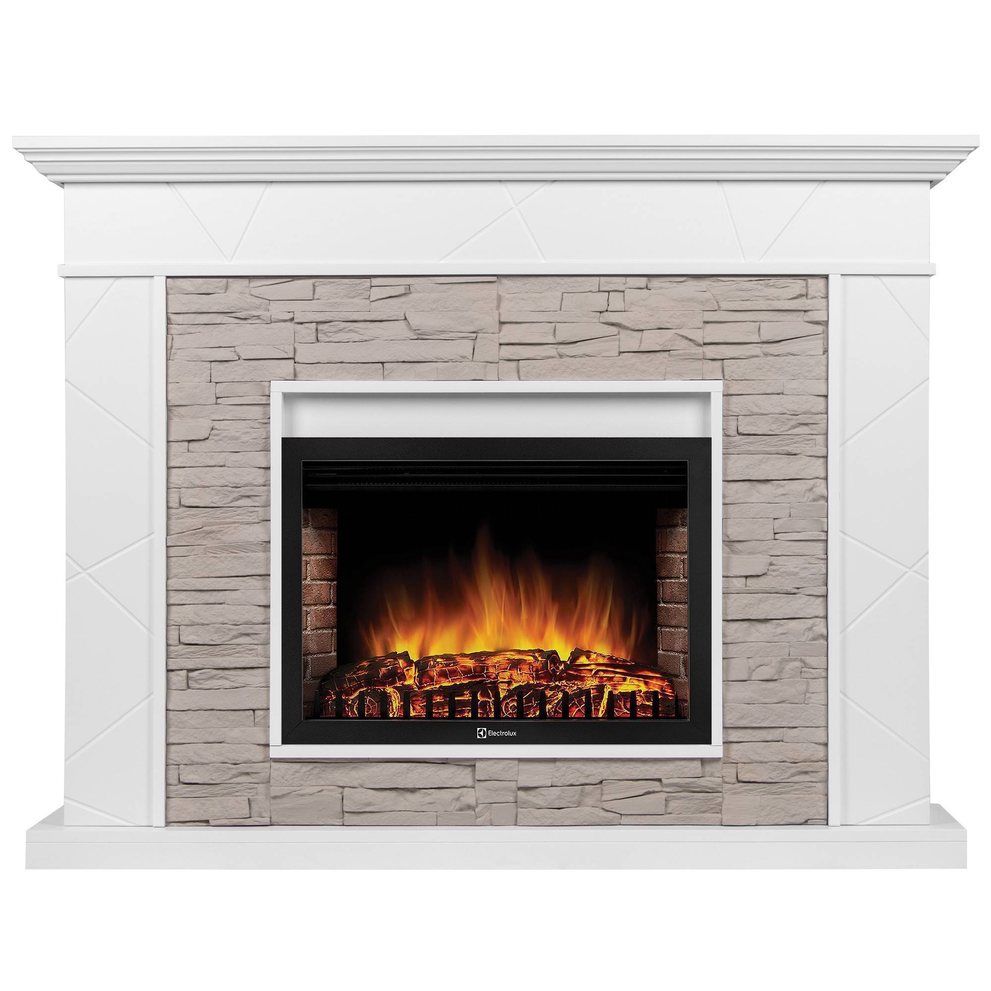 Портал для электрокамина Firelight Miami 25 белый серый НС-1672689