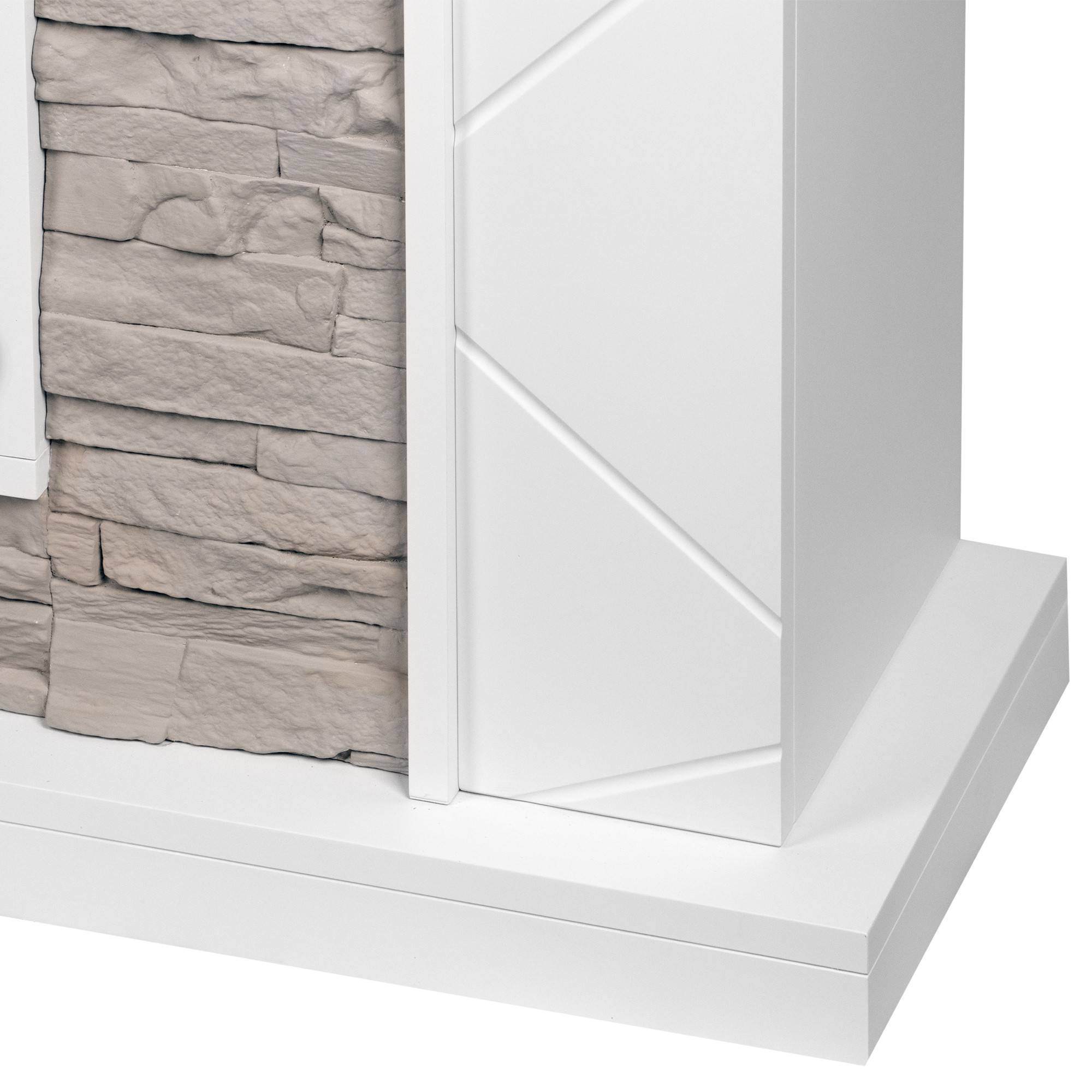 Портал для электрокамина Firelight Miami 25 белый серый НС-1672689