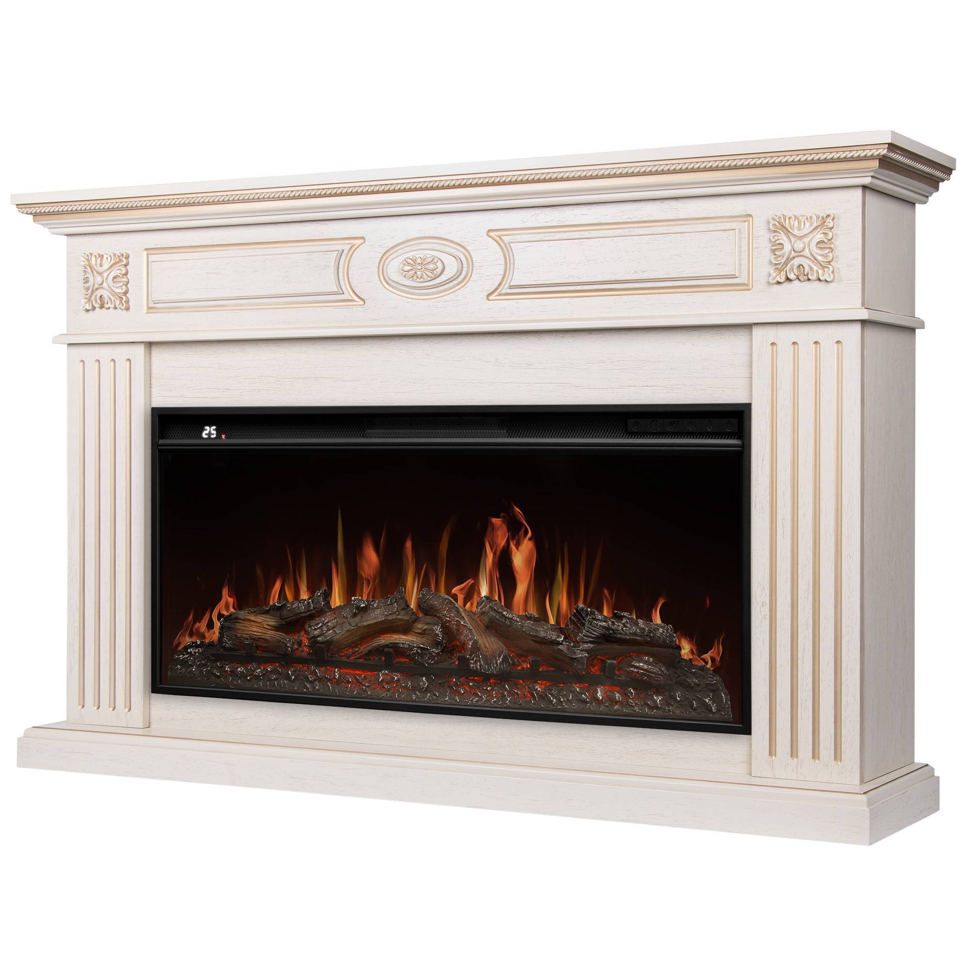 Портал для электрокамина Firelight Siena 42/40/36 слоновая кость с золотой патиной 1672698