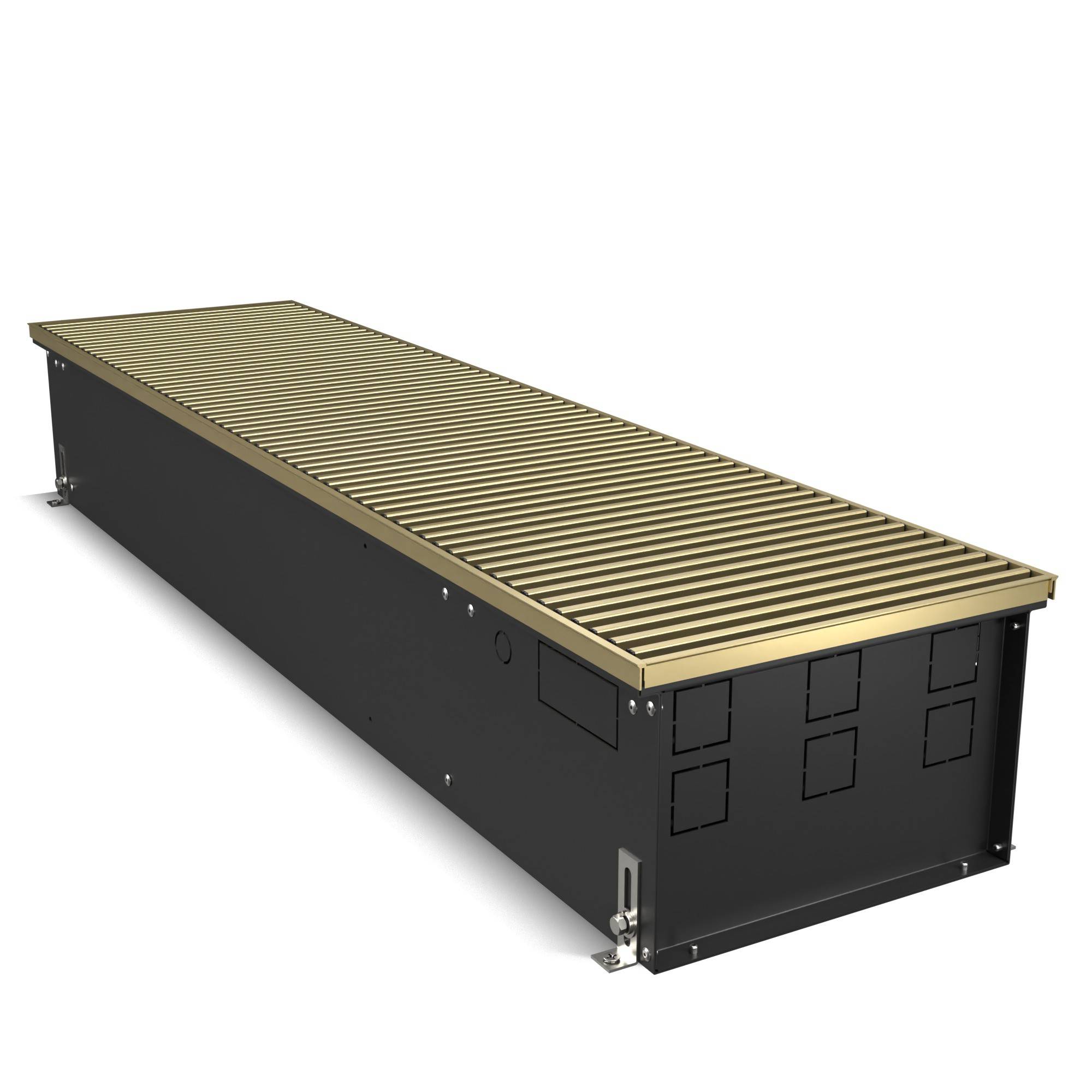 Конвектор внутрипольный Royal Thermo ATRIUM 190x300x900 мм продольная решетка светлая бронза НС-1477649