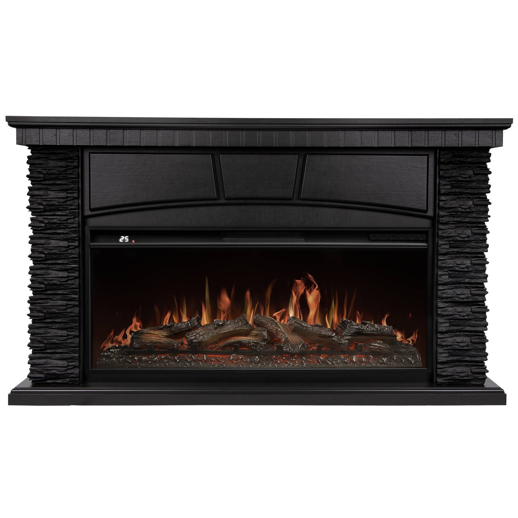 Каминокомплект Royal Thermo Aurora RTFP/P-AR40LS с порталом Porto 42/40/36 камень черный шпон венге НС-1705181