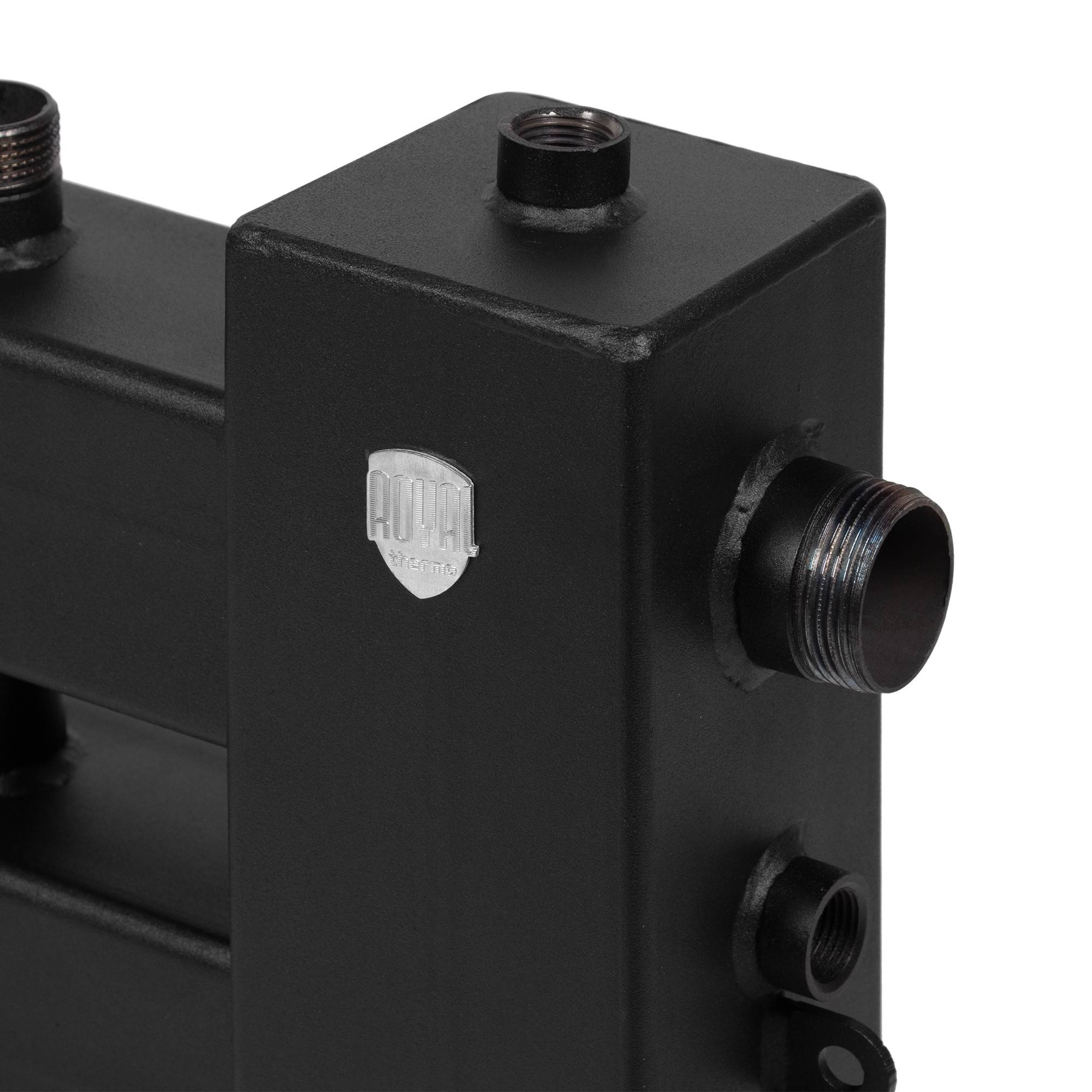 Блок коллекторный с гидрострелкой Royal Thermo 6-7 выходов 60 кВт RTE 50.066