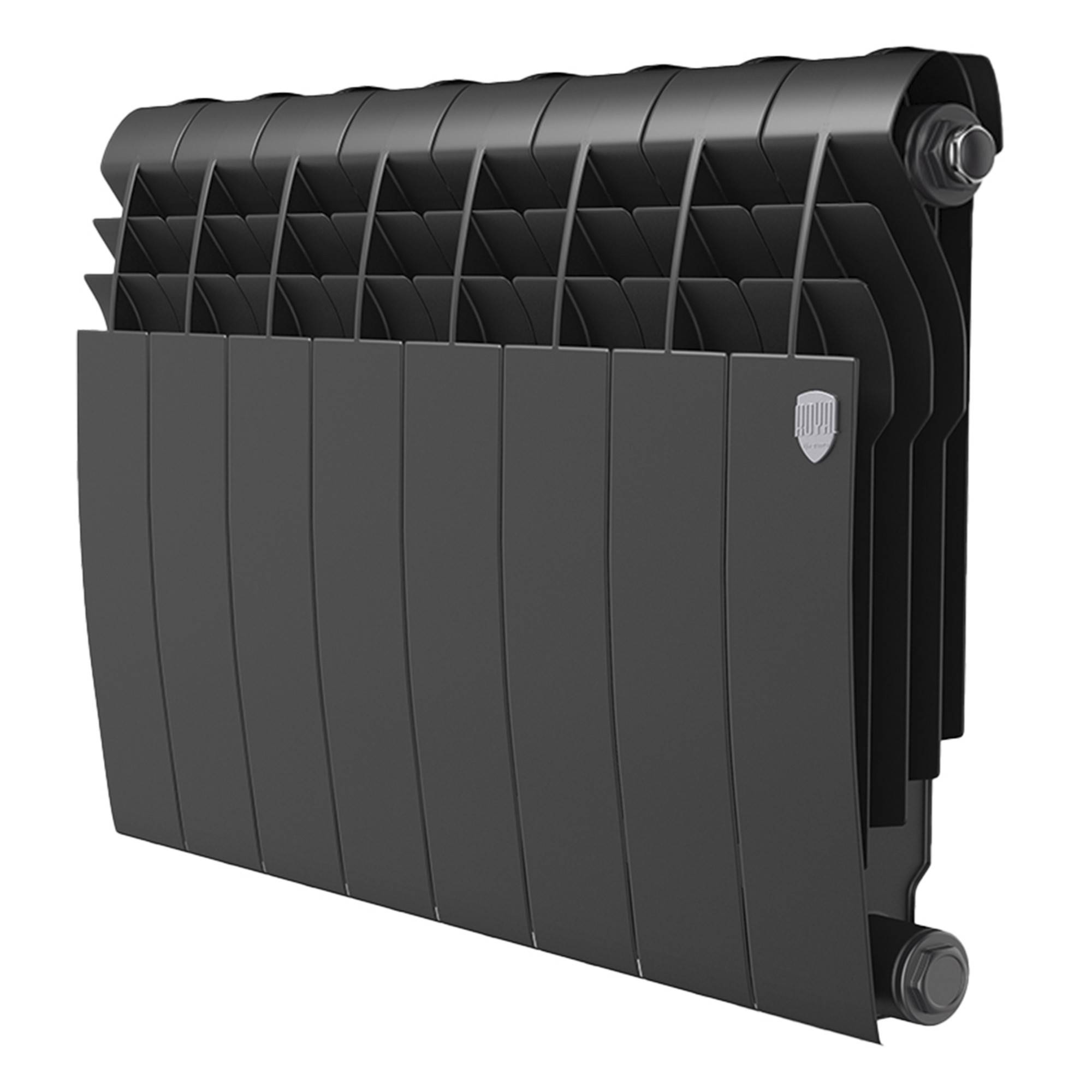 Радиатор биметаллический Royal Thermo BILINER 350 Noir Sable 10 секций боковое подключение НС-1682255