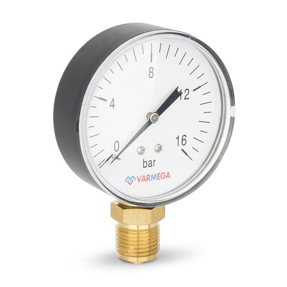 Манометр радиальный Varmega 80 мм 16 бар 1/2 VMMT10-801604