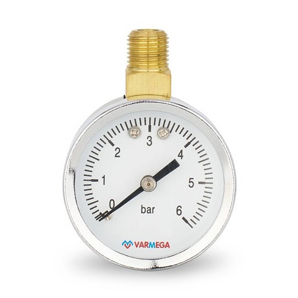 Манометр Varmega с верхним подключением 50 мм 6 бар 1/4 VMMT12-500602