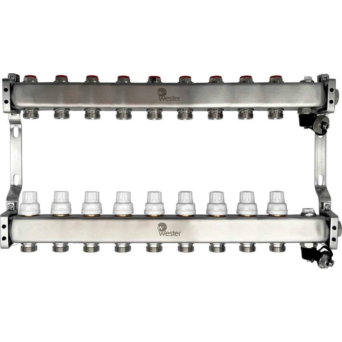 Коллекторный блок из нержавеющей стали Wester MUVS 1x3/4 9 выходов MUVS9134