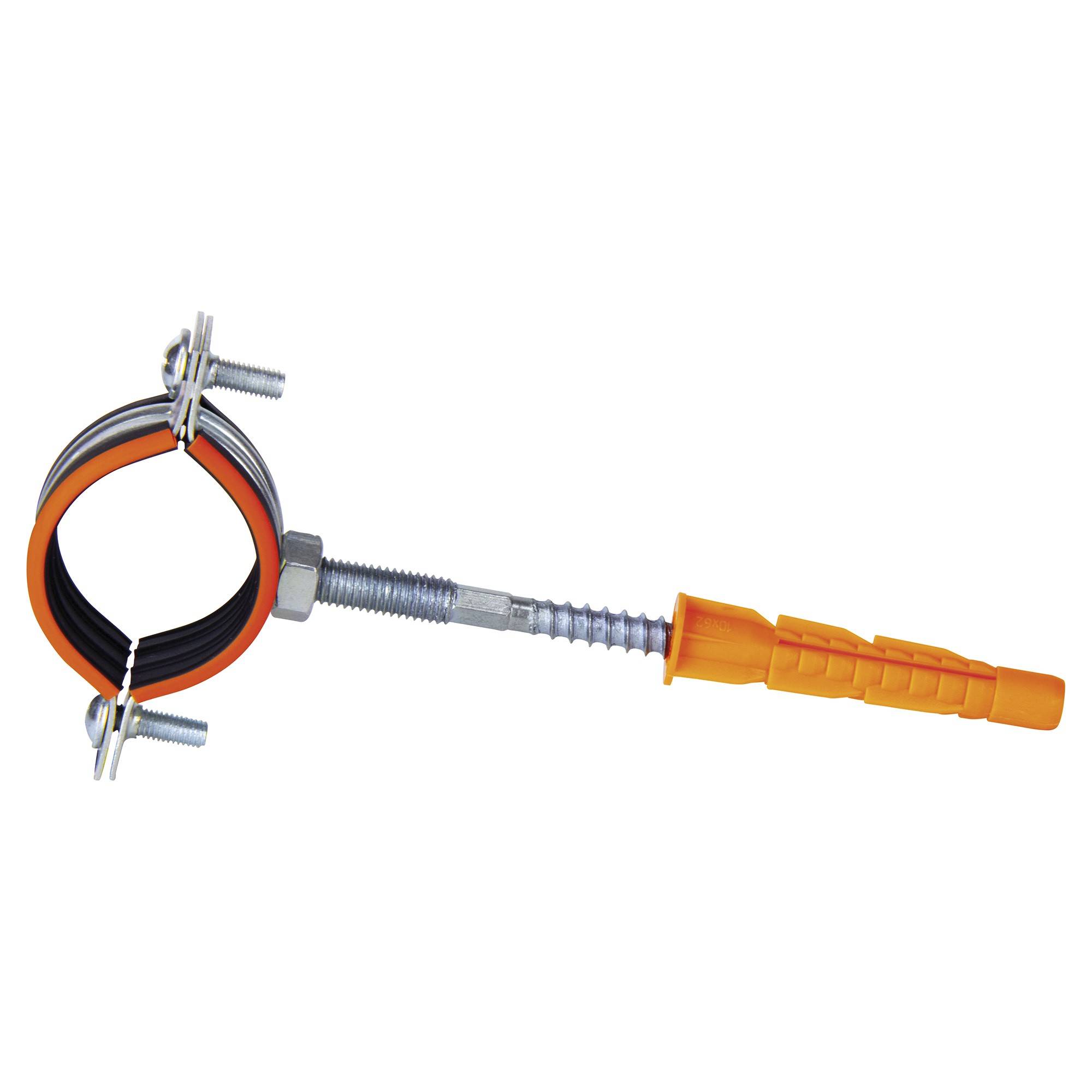 Хомут металлический Humalt RU-HT 2 59-66 мм M8 с гайкой шпилькой и дюбелем НС-1630632