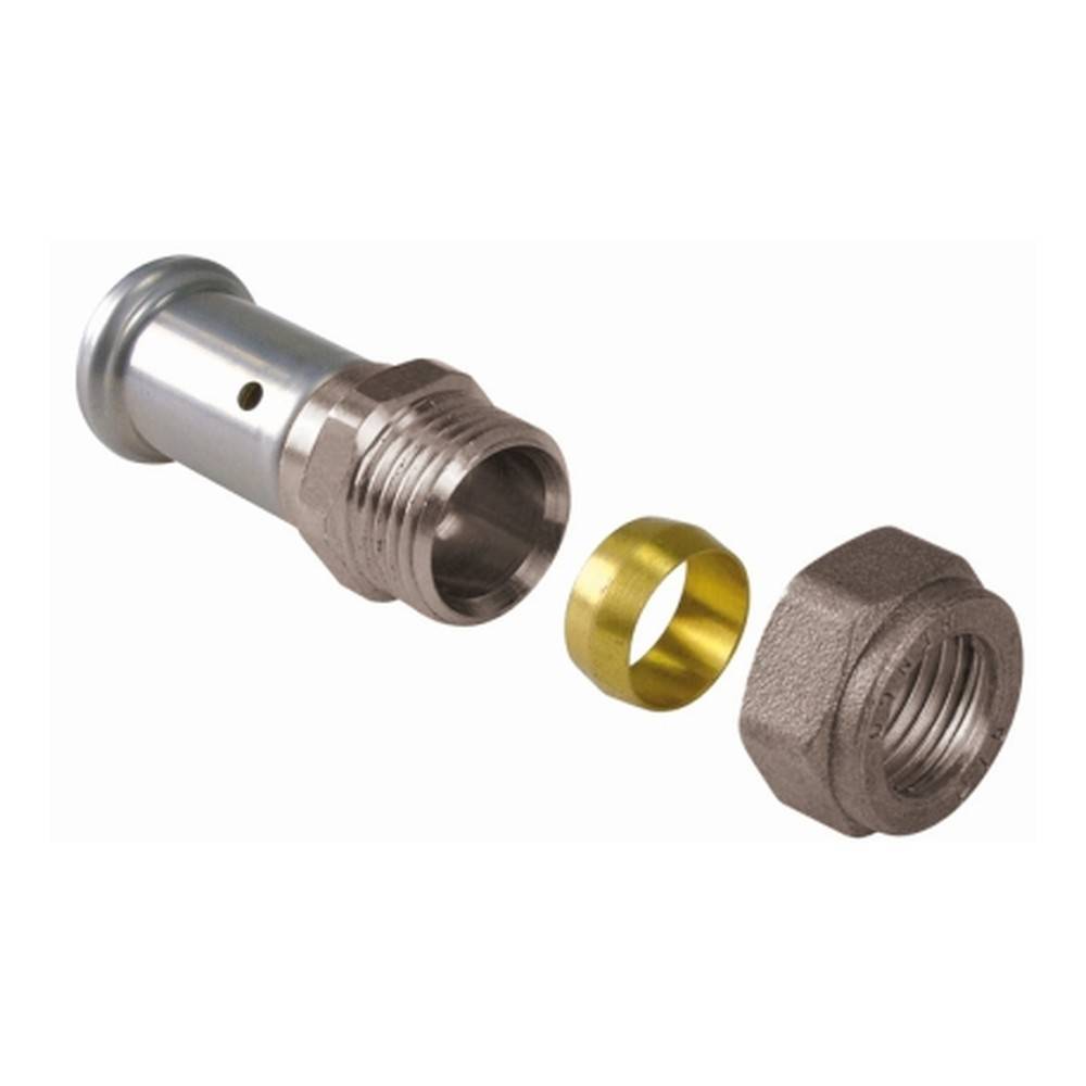 Адаптер пресс-обжим Henco латунный для медной трубы 16x14Cu 1646689