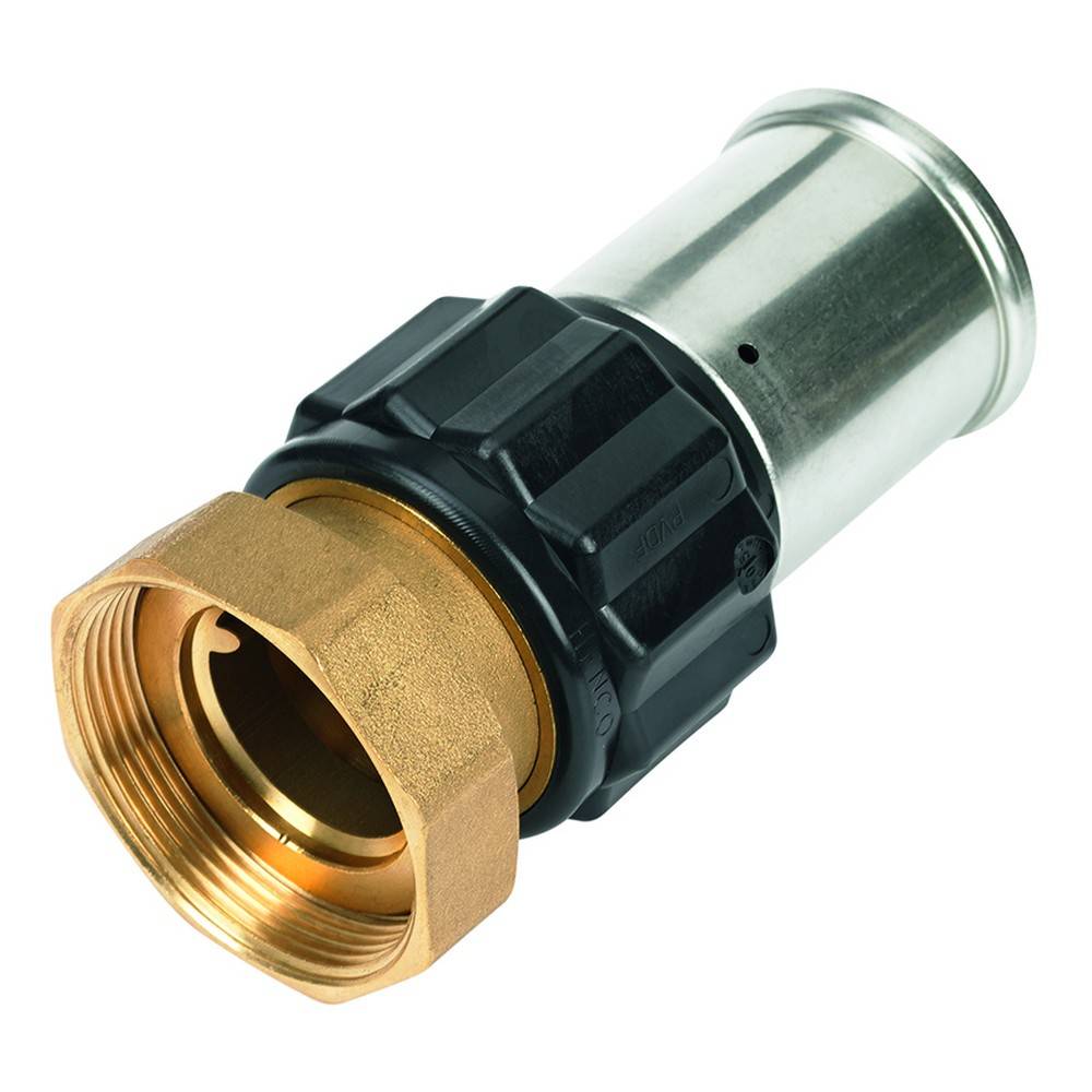 Пресс-фитинг HENCO PVDF с накидной гайкой плоское уплотнение 63x2 1/2 14PK-6309