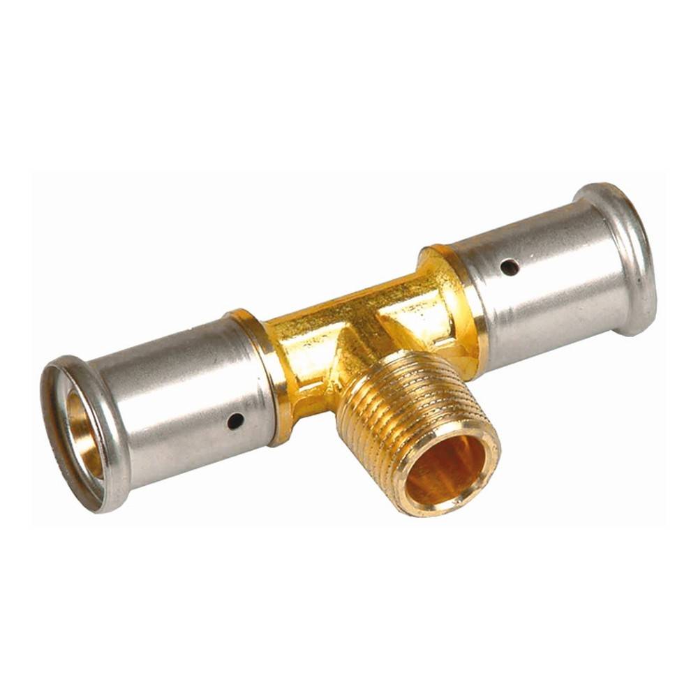 Тройник пресс HENCO 26x1/2x26 НР латунь 1647272