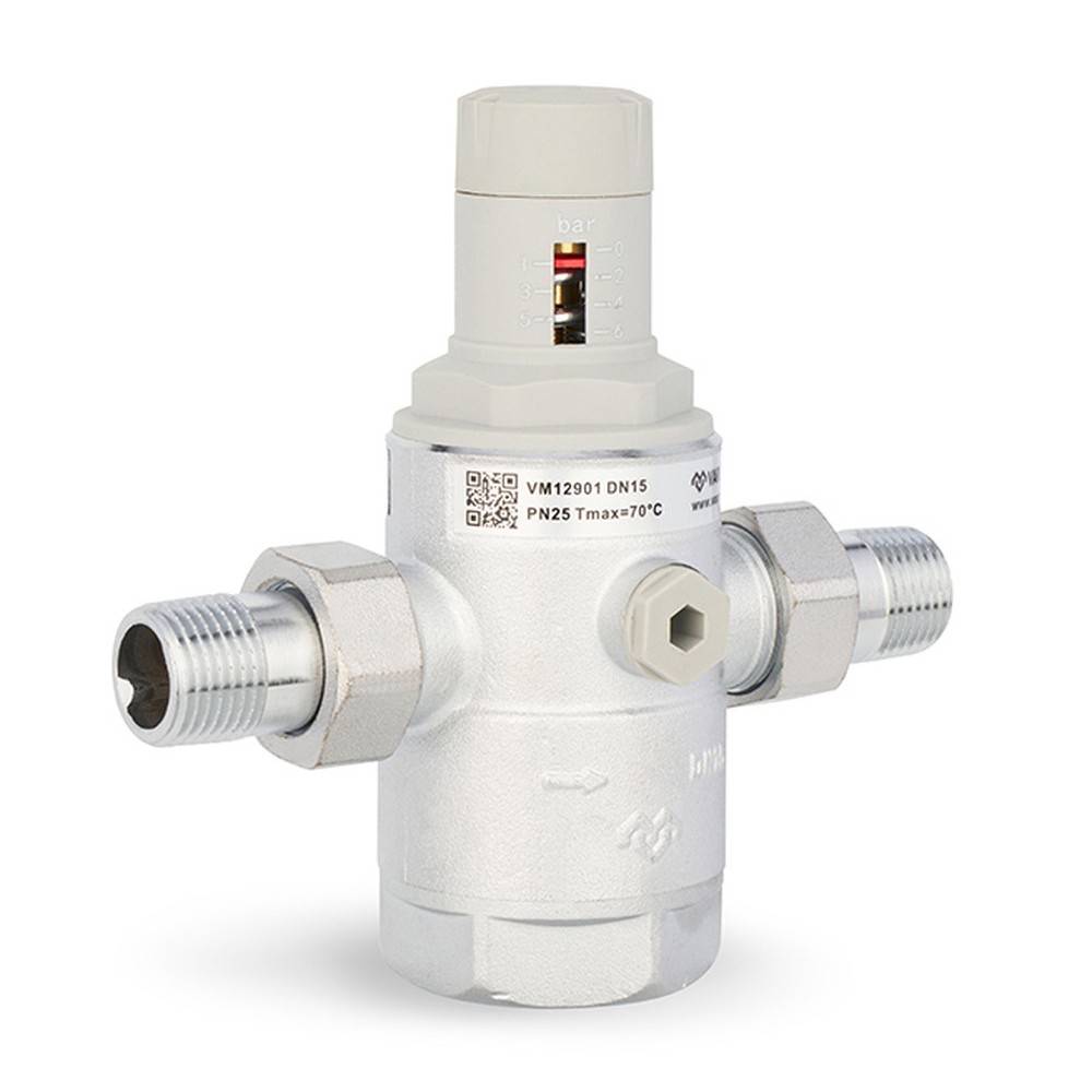 Редуктор давления VARMEGA мембранный 1/2 PN25 с разъемными соединениями VM12901