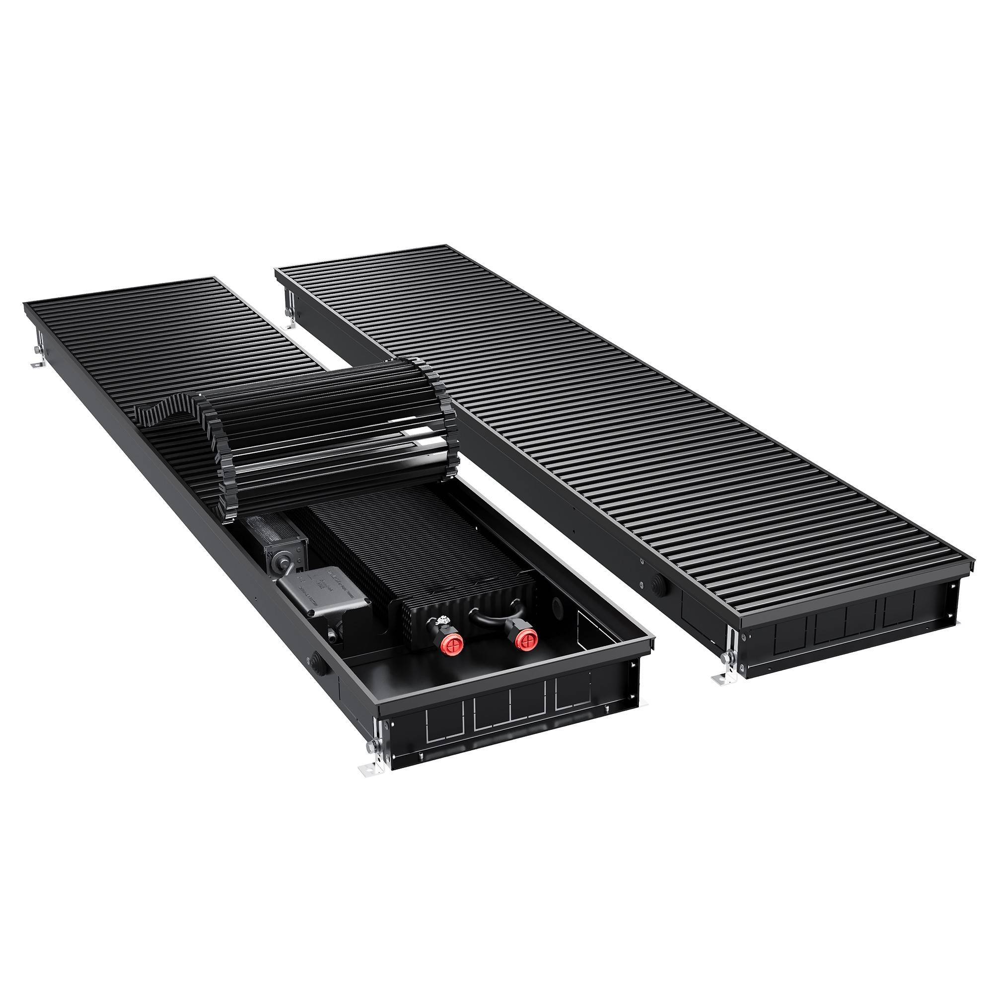 Конвектор внутрипольный Royal Thermo ATRIUM TURBO 80x300x2900 мм DG-U-BL инверторный НС-1698972