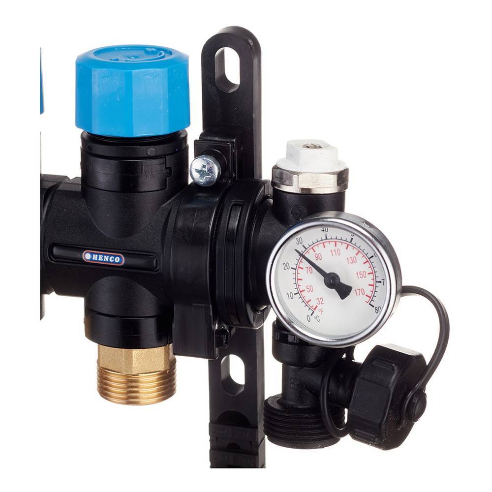 Коллекторная группа Henco MDK 1 x 6 x 3/4 EK композитная с расходомерами и термометрами MDK-06