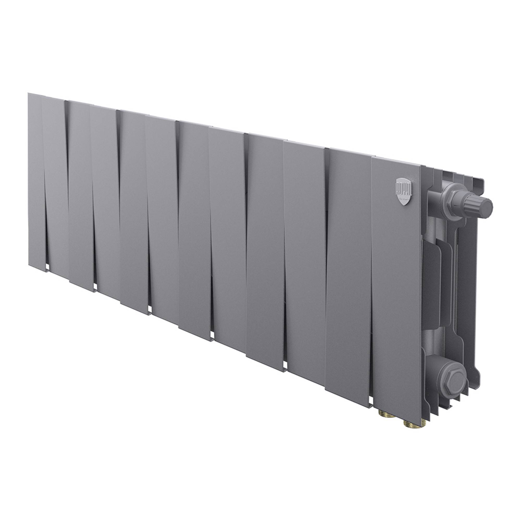 Радиатор биметаллический Royal Thermo PianoForte 200 Silver Satin 12 секц. нижнее подключение VDR80 1506336