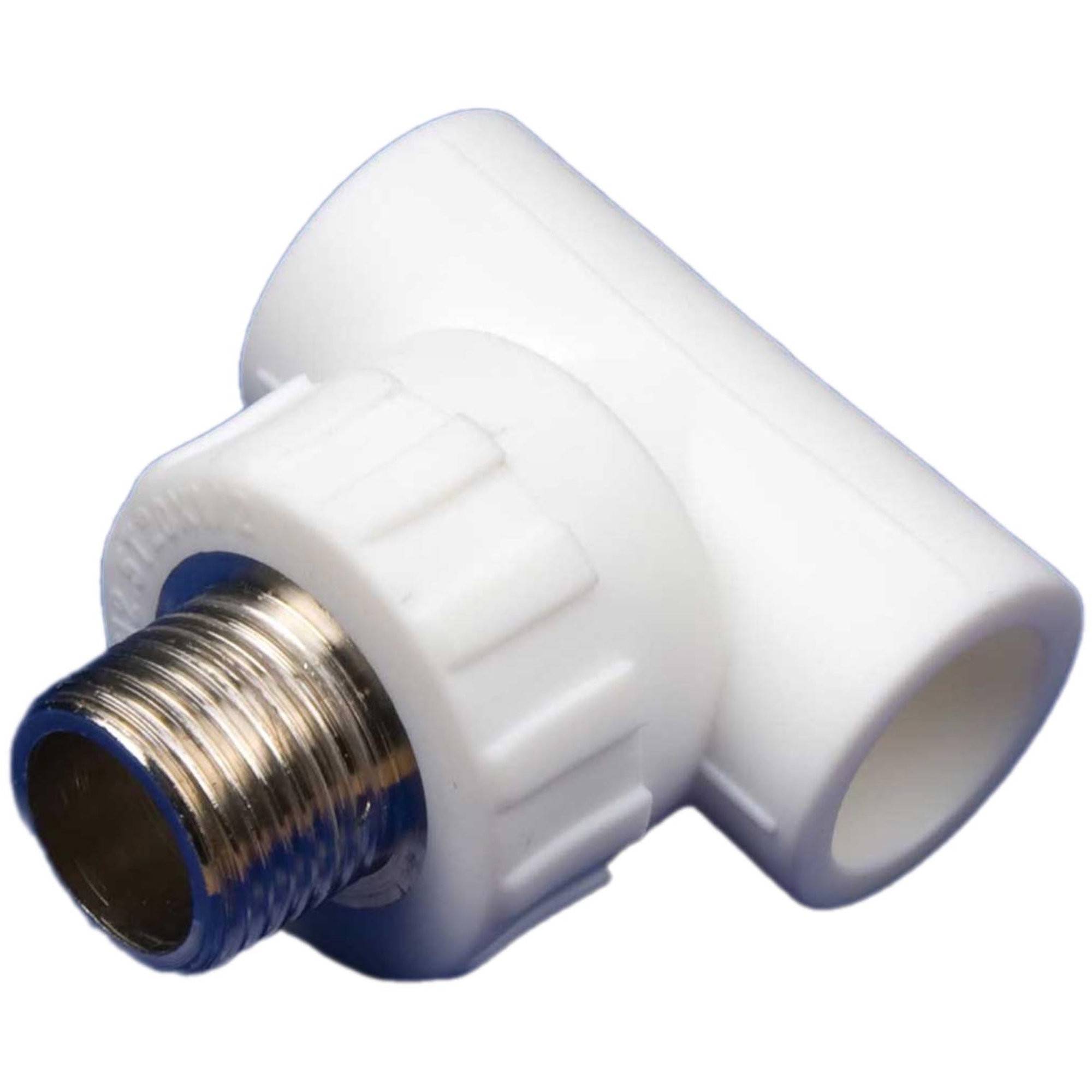 Тройник полипропиленовый MeerPlast PPRC 20 мм х 1/2 НР белый 1591878