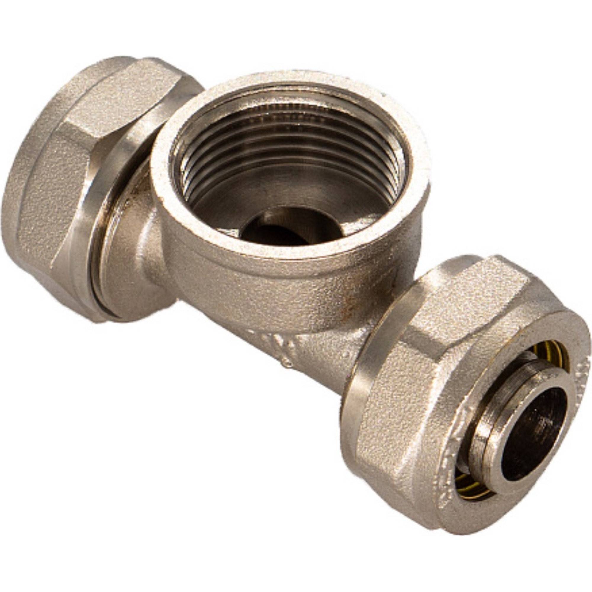 Тройник обжимной CTM 16х1/2х16 мм ВР для металлопластиковых труб CTF01612