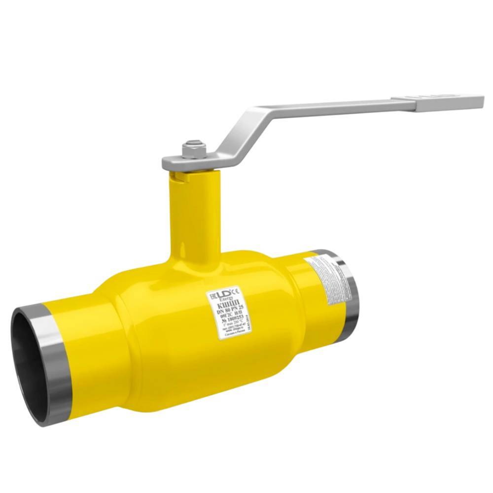 Кран шаровой стальной приварной LD Gas Ду 25 Ру 40 неполнопроходной 1639951