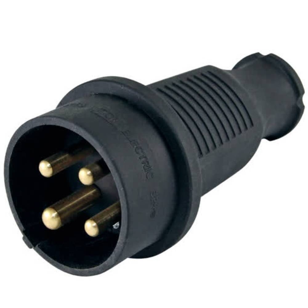 Вилка штепсельная TDM ELECTRIC прямая каучуковая 3P+PE 32 А 380 В IP44 SQ0603-0014