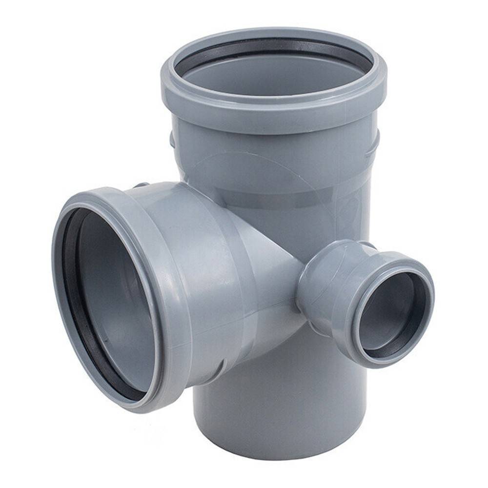 Крестовина двухплоскостная Политэк 110х110х50/87.5° для внутренней канализации правая 1307560