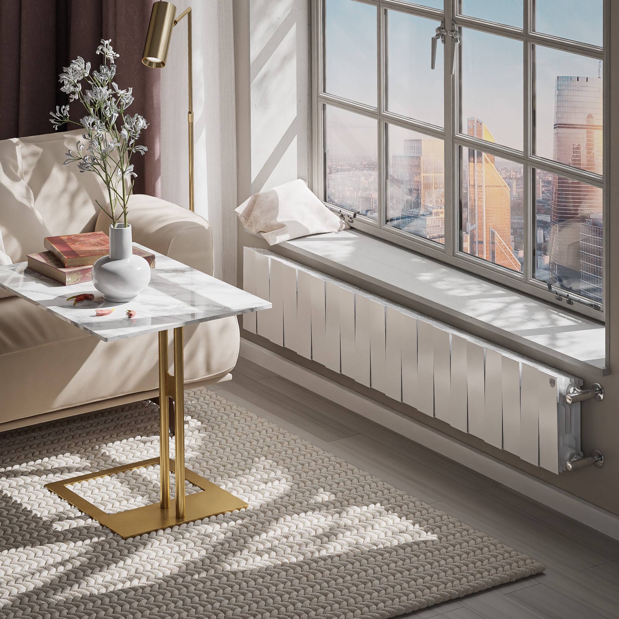 Радиатор биметаллический Royal Thermo PianoForte 200 Белый 20 секций боковое подключение НС-1682304