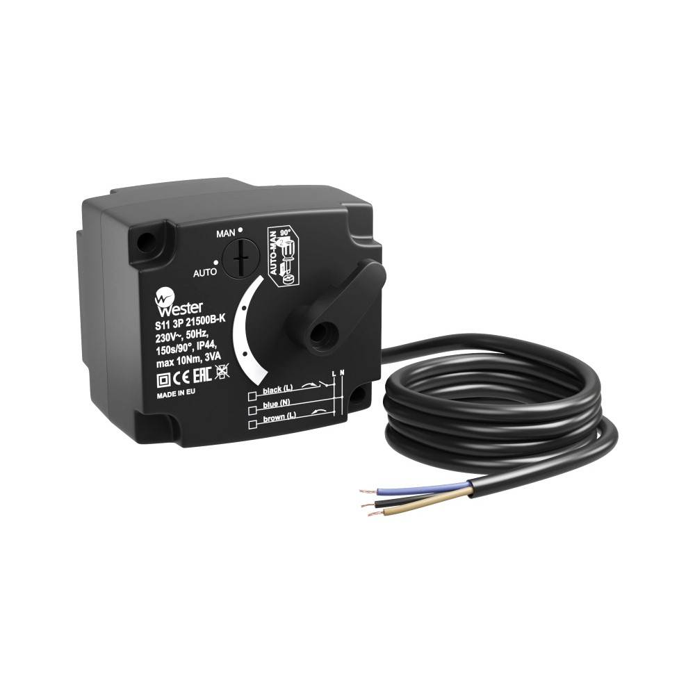 Электропривод Wester S11 3P 21500B-K 230 В 10 Нм 150 сек 21500B-K