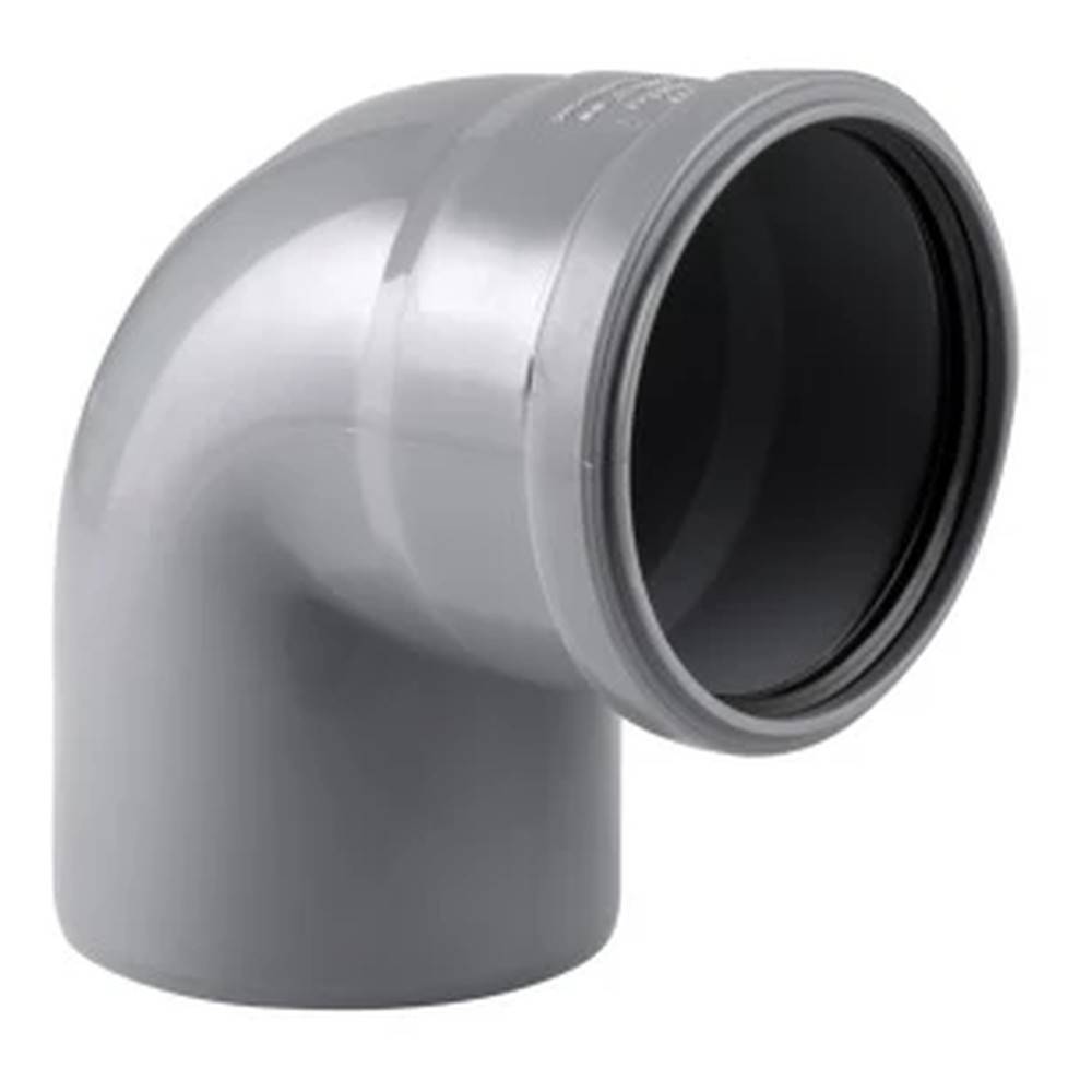 Отвод канализационный РТП 110 мм 87° серый 11087