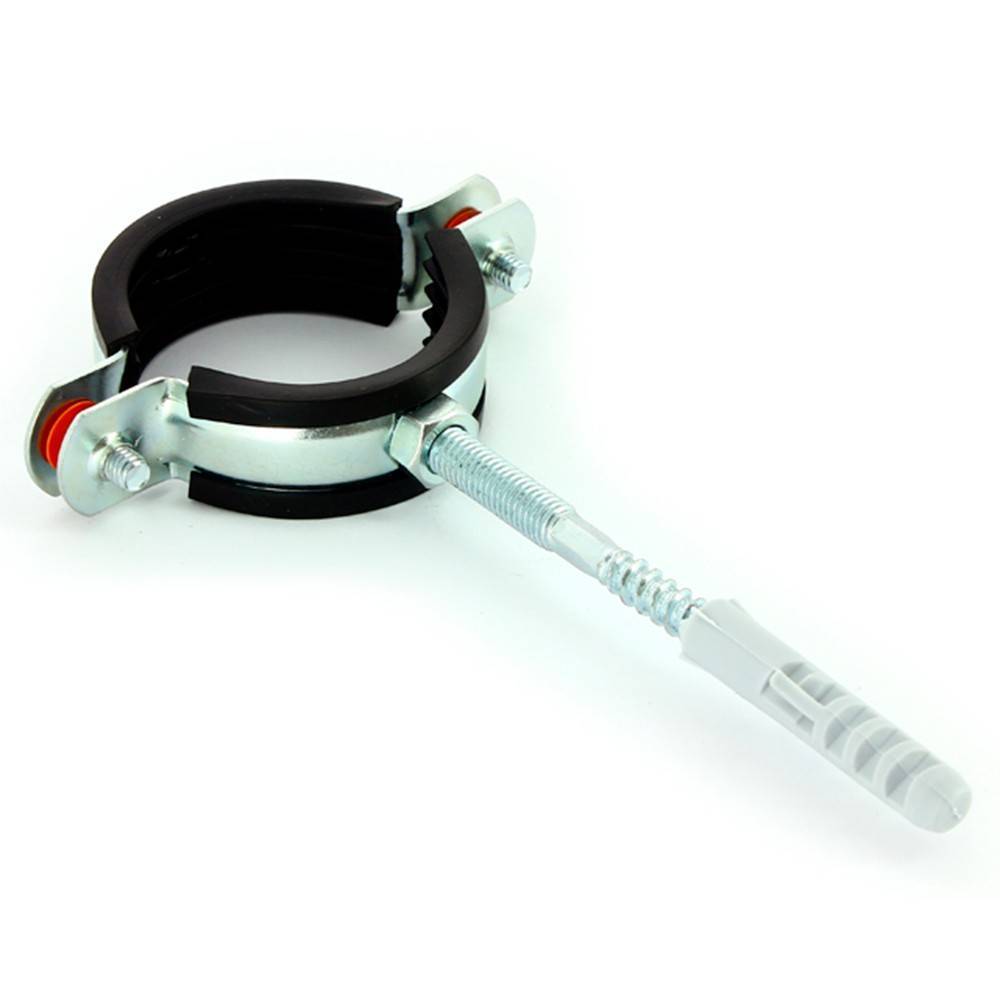 Хомут Uni-Fitt 2 1/2 75-80 мм с резиновым уплотнителем шпилькой и дюбелем 850Z7500