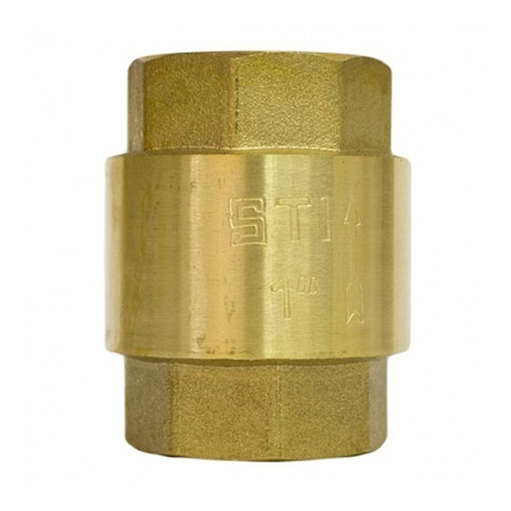 Клапан обратный пружинный STI 1 латунный с пластиковым штоком 00000000405