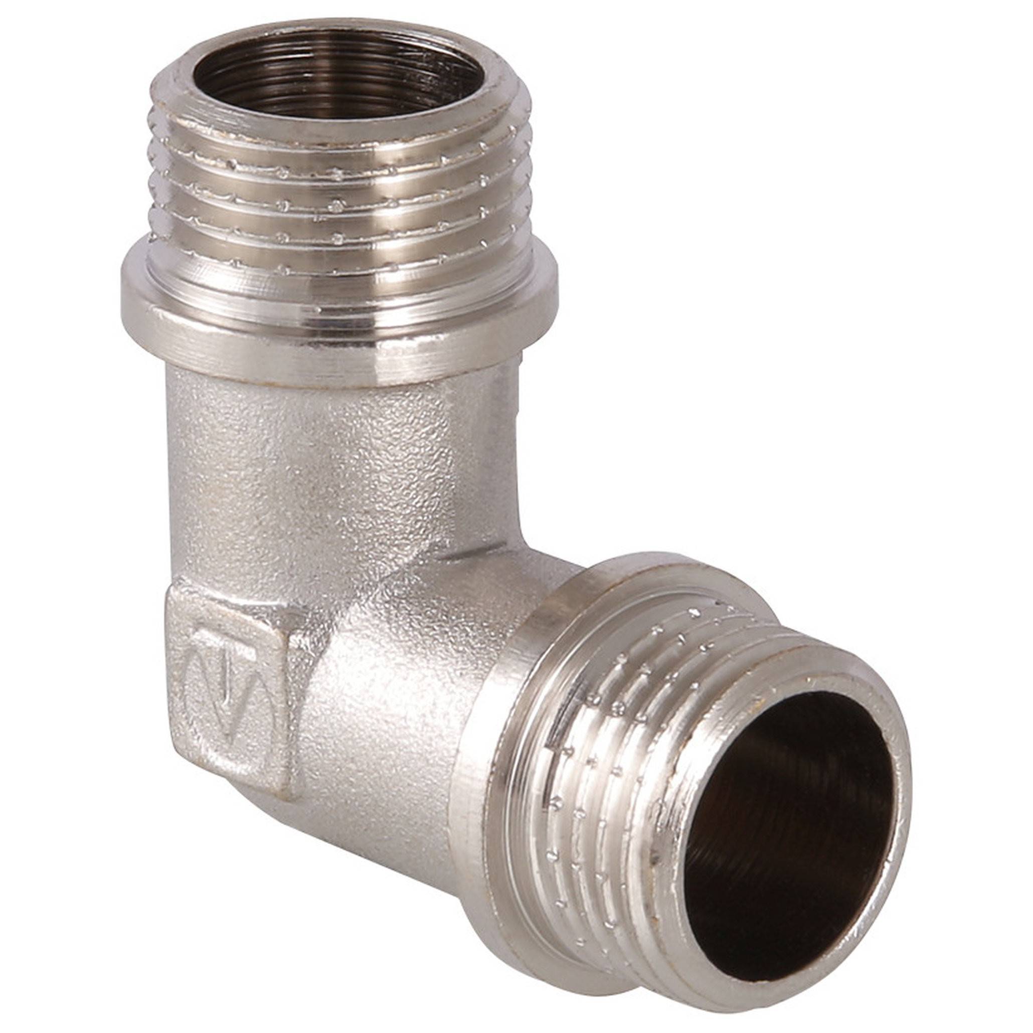 Угольник латунный VALTEC VTr.093.N 1/2 дюйма наружная-наружная резьба VTr.093.N.0004