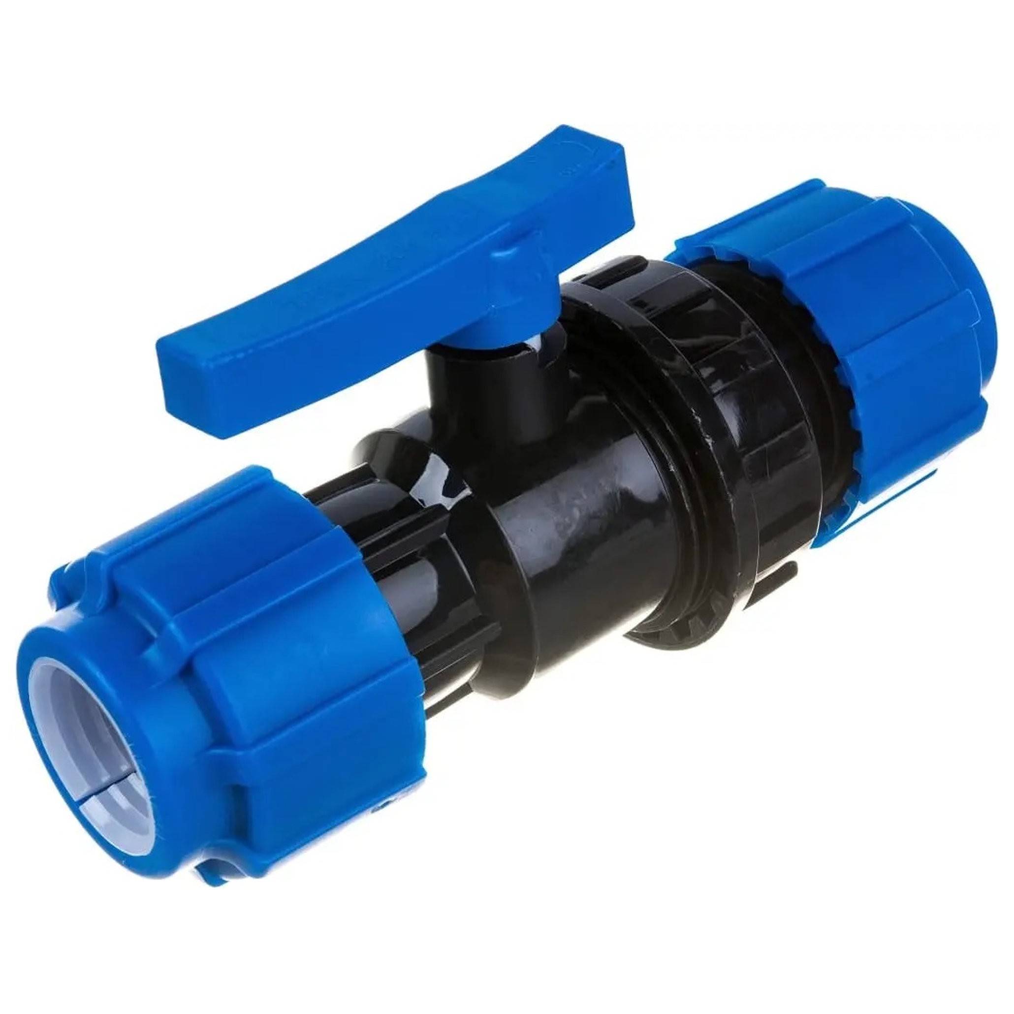 Кран шаровой компрессионный разъемный ТПК-АКВА d 20 мм 555220020