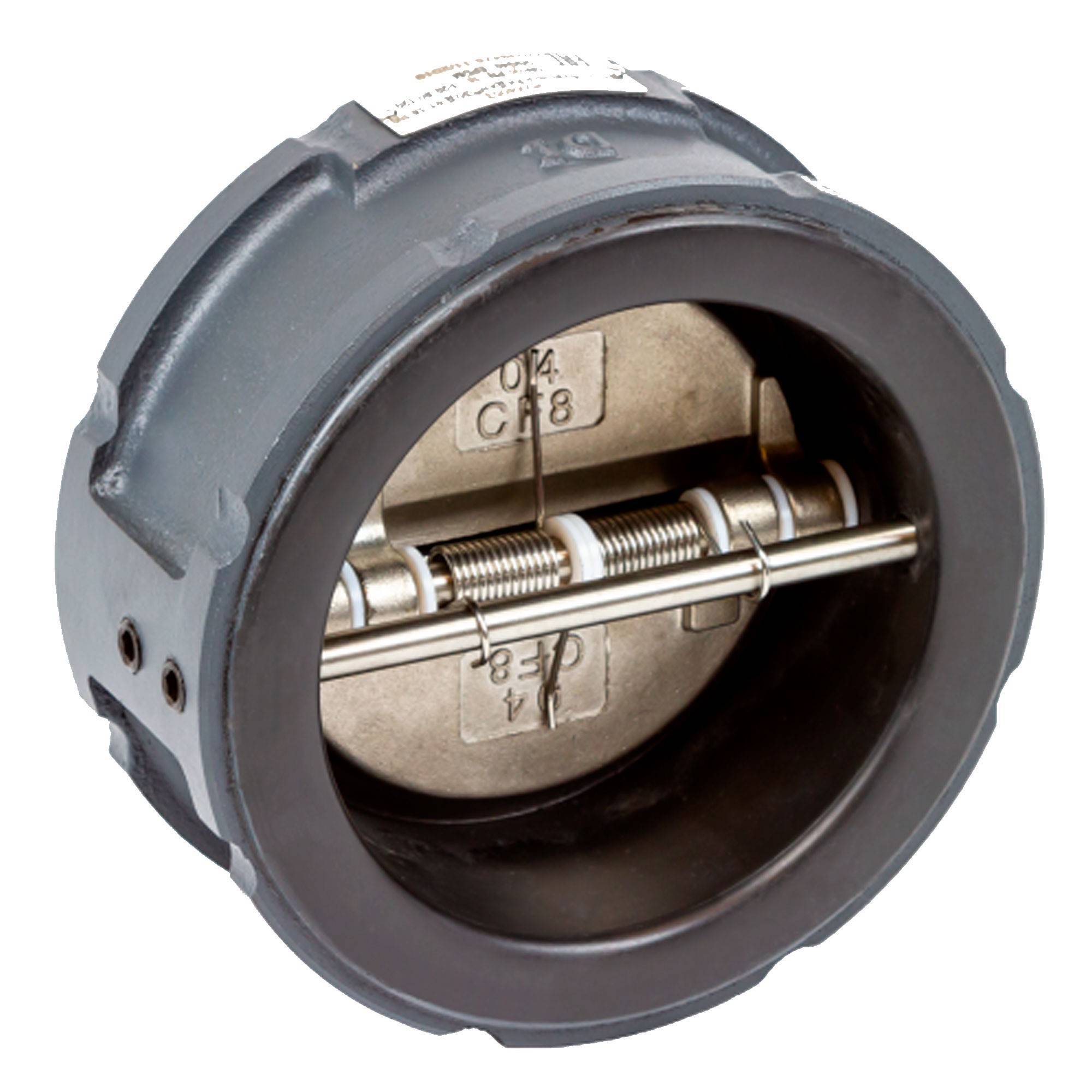 Затвор обратный Ридан ЗОД PN16 DN80 межфланцевый двустворчатый чугун EPDM НС-1448063