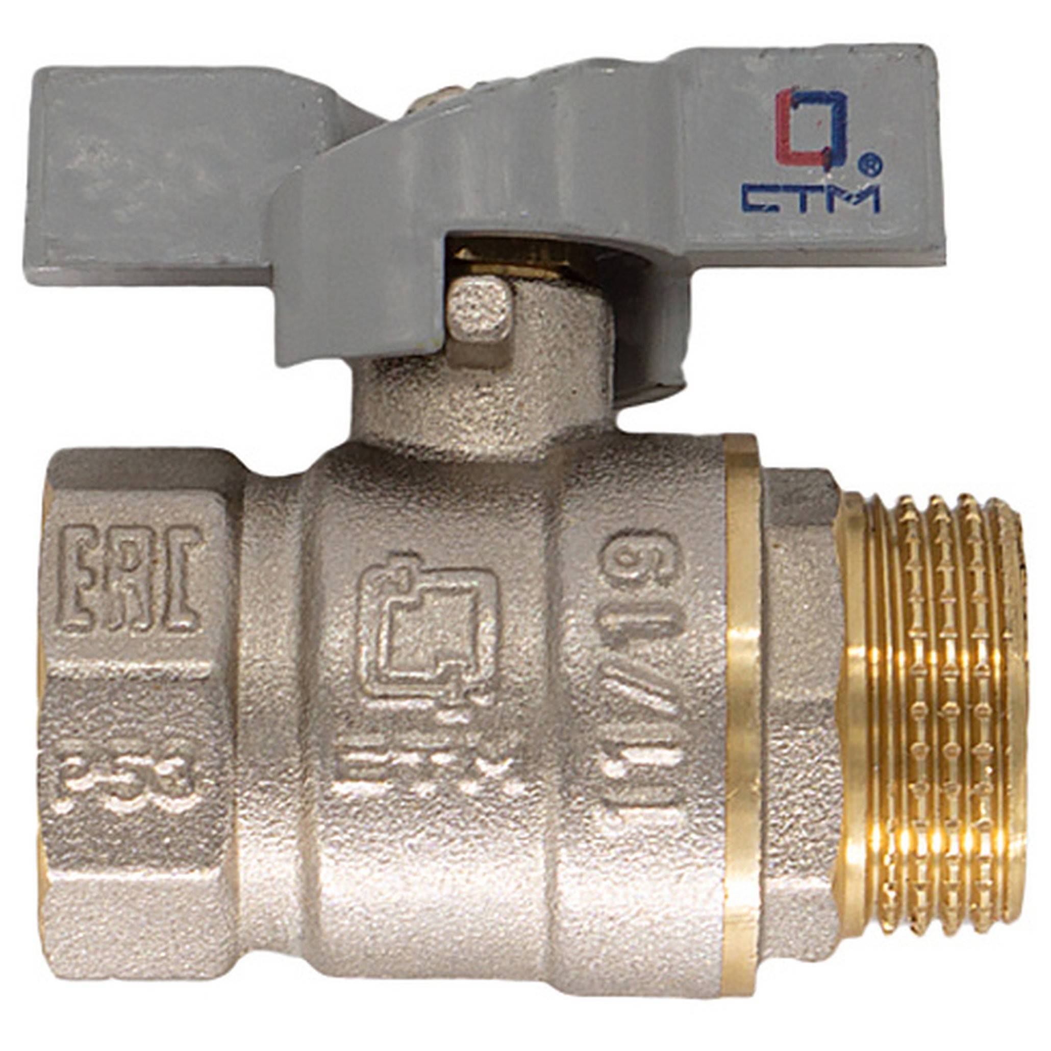 Кран шаровой для воды CTM СТАНДАРТ 1 г/ш бабочка CWFMB001