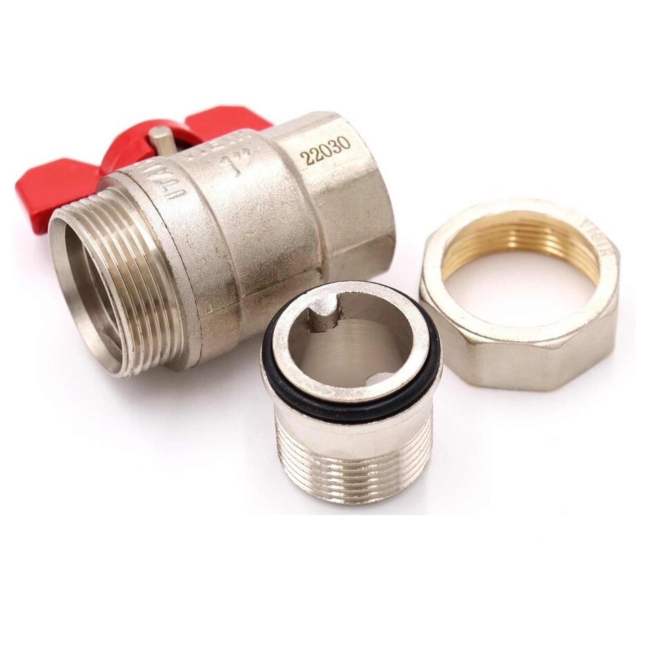 Кран шаровой ViEiR с американкой 1 дюйм НВ бабочка VR204-03