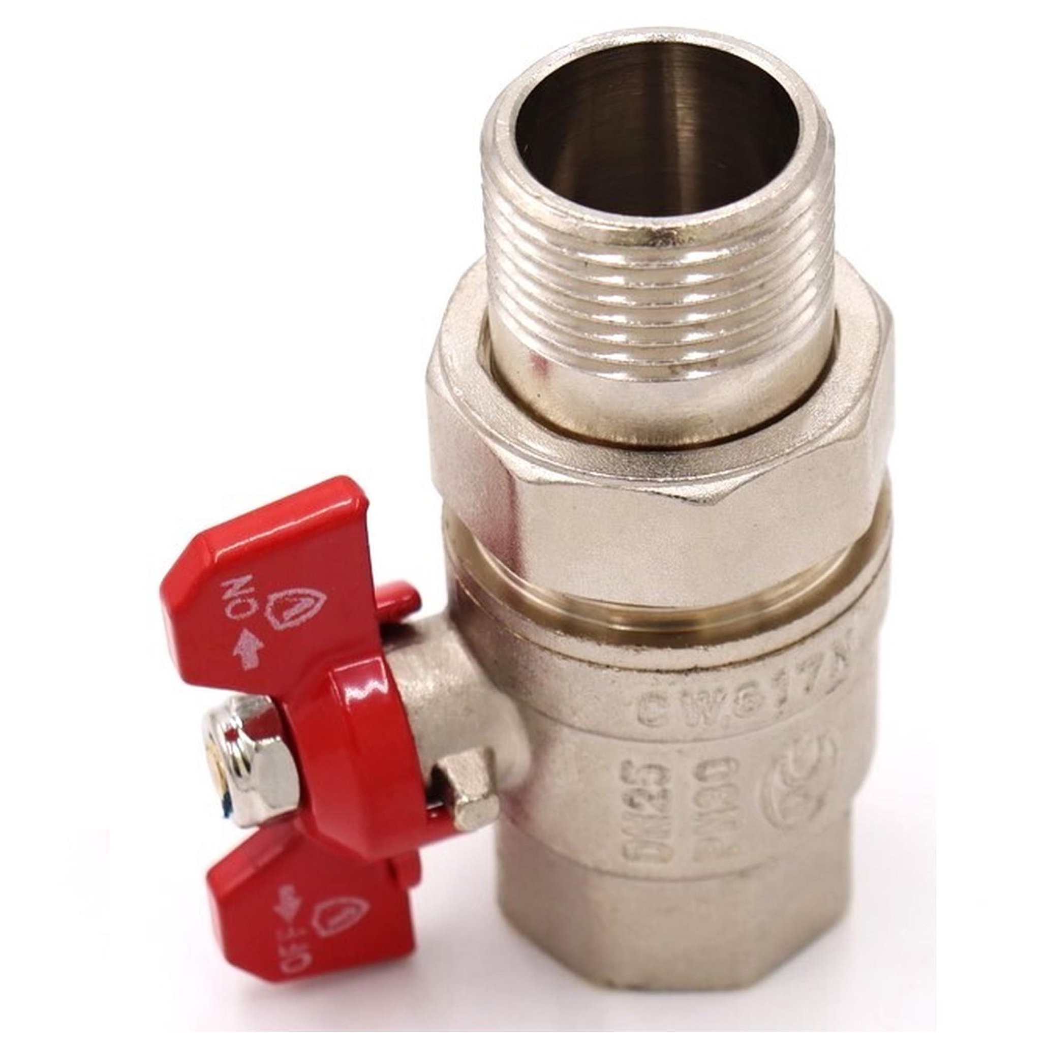 Кран шаровой ViEiR с американкой 1 дюйм НВ бабочка VR204-03