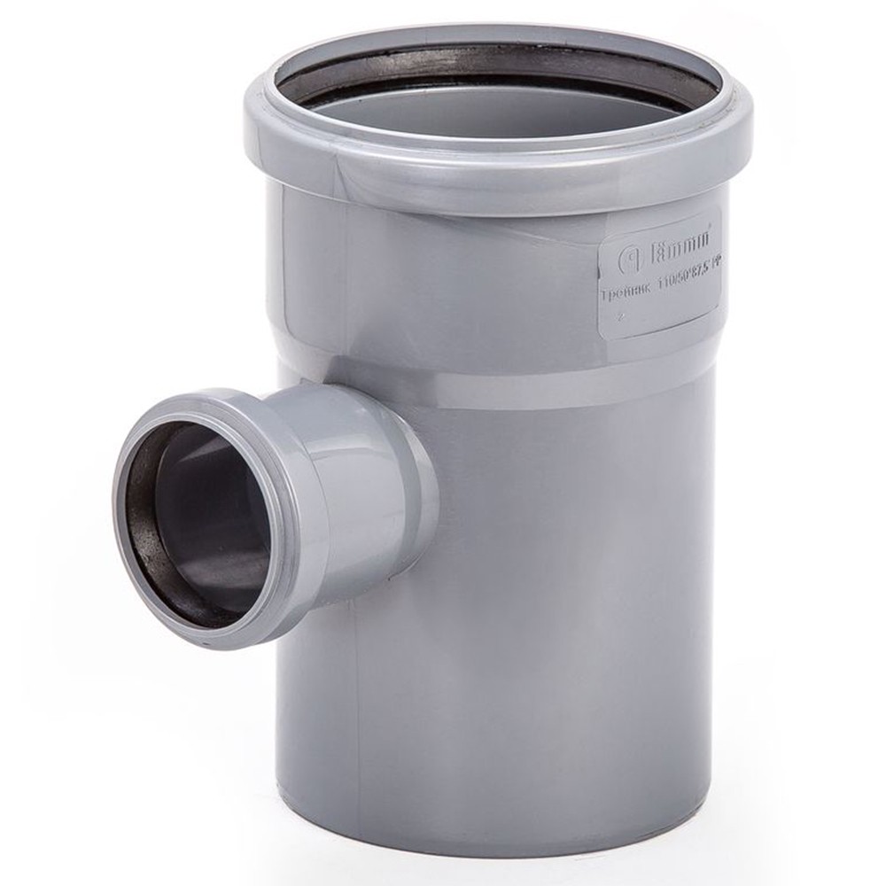 Тройник канализационный Lammin ВК 110х50 мм 87.5° НС-1642092