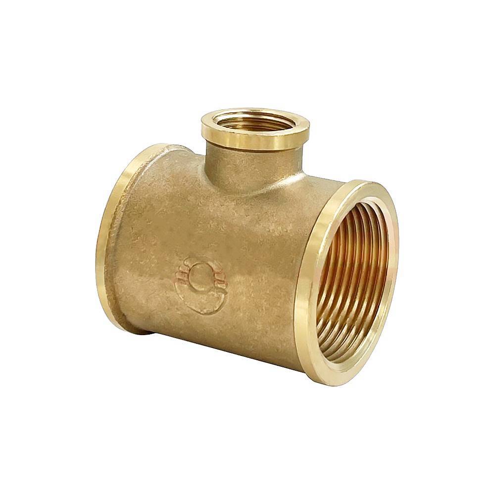 Тройник латунный никелированный переходной VALFEX ВР 1 1/4x1/2x1 1/4 VF.134.N.114012