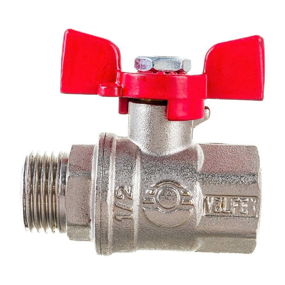 Кран шаровой VALFEX PREMIUM 1/2 ВР/НР бабочка латунный VF.218.NB1.012