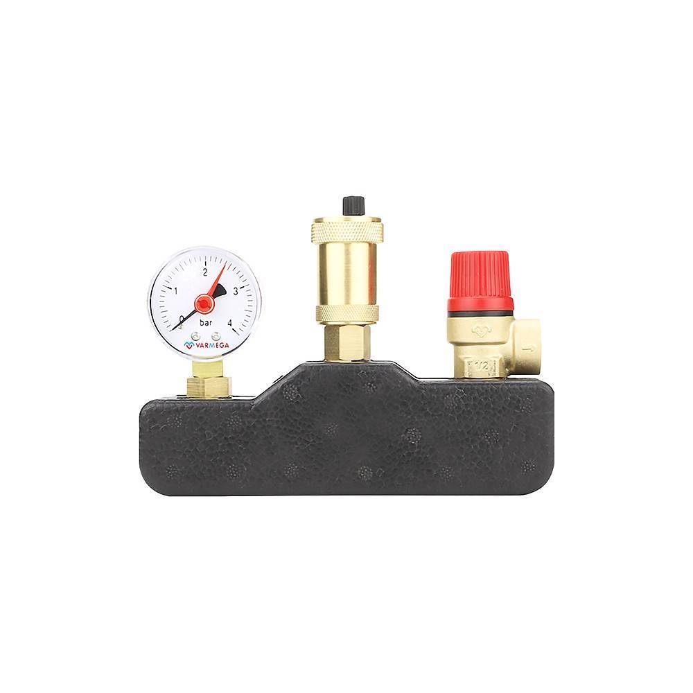 Группа безопасности котла Varmega VM16011 1 латунь с теплоизоляцией VM16011