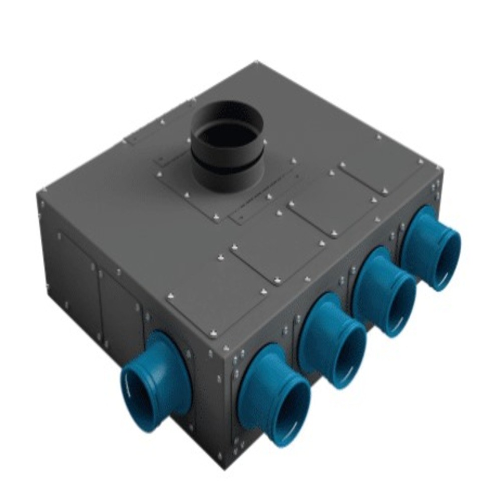 Коллектор воздухораспределительный Blauberg BlauFast однорядный 75х10 мм H-160 мм серый BlauFast RK 75x10