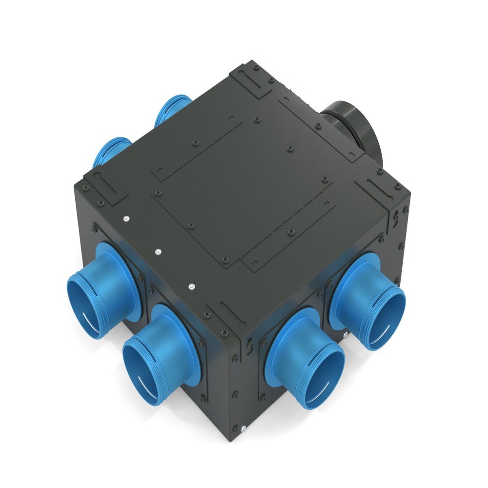 Коллектор воздухораспределительный Blauberg BlauFast мини 75х6 мм H-160 мм серый BlauFast RK 75x6