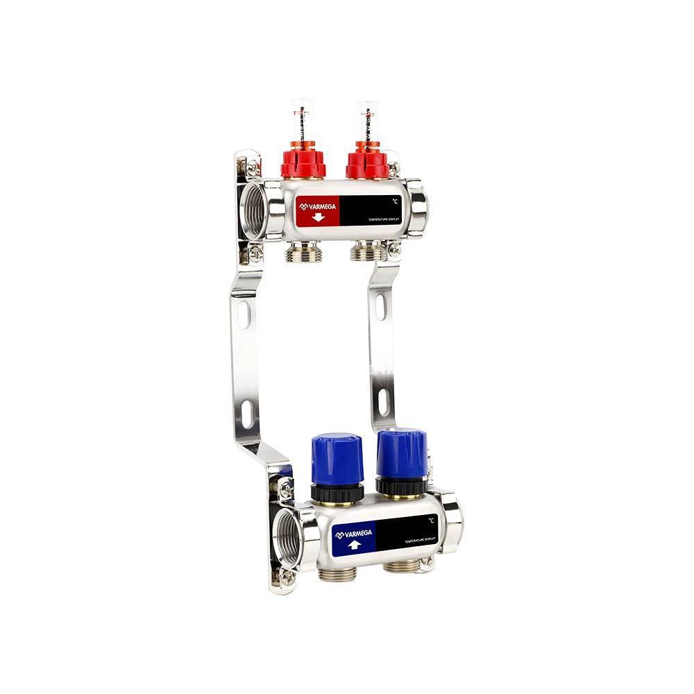 Коллекторная группа Varmega с расходомерами из нержавеющей стали 1 x 3/4 EK 2 контура VM15102