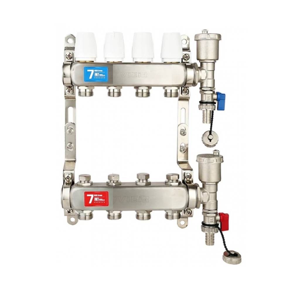 Группа коллекторная ViEiR без расходомеров с воздухоотводчиком 1х4х3/4 VR115-04A