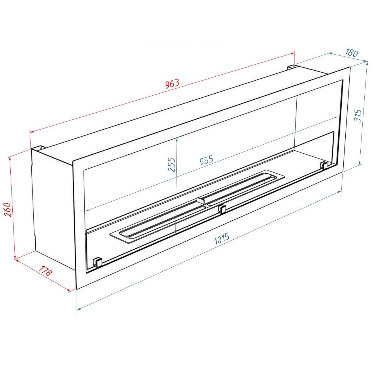 Каминокомплект биокамин Firelight BFP/P-1015 XS с набором керамических дров сосна НС-1708522